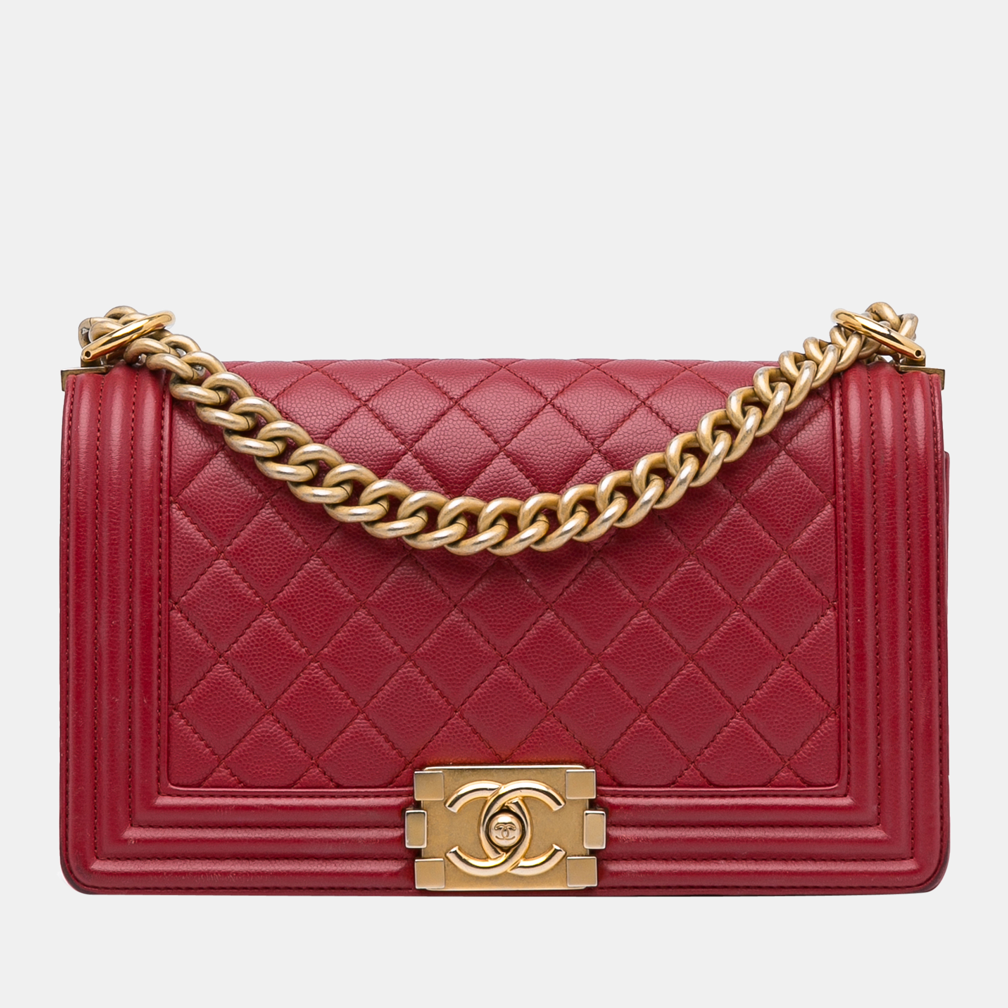 

Chanel Red Medium Boy Bag