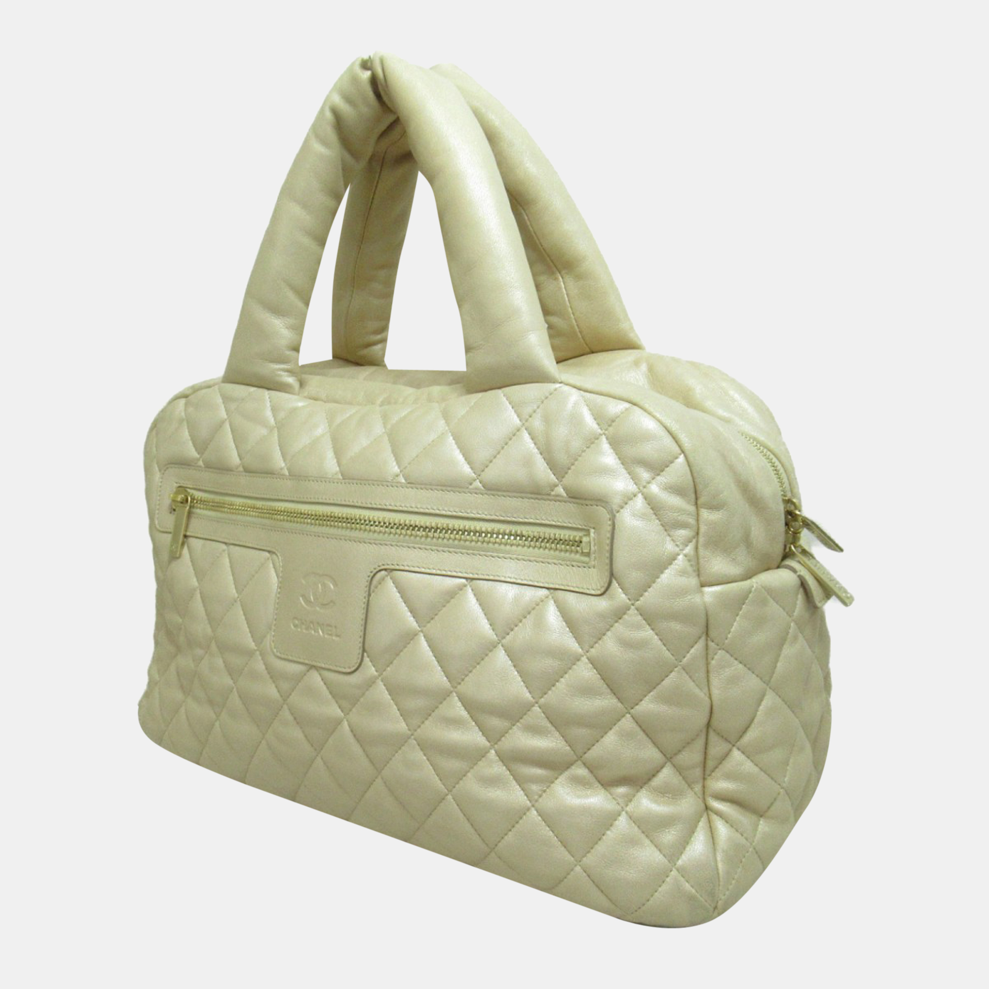 

Chanel Gold Quilted Leather Coco Cocoon Bowling Bag