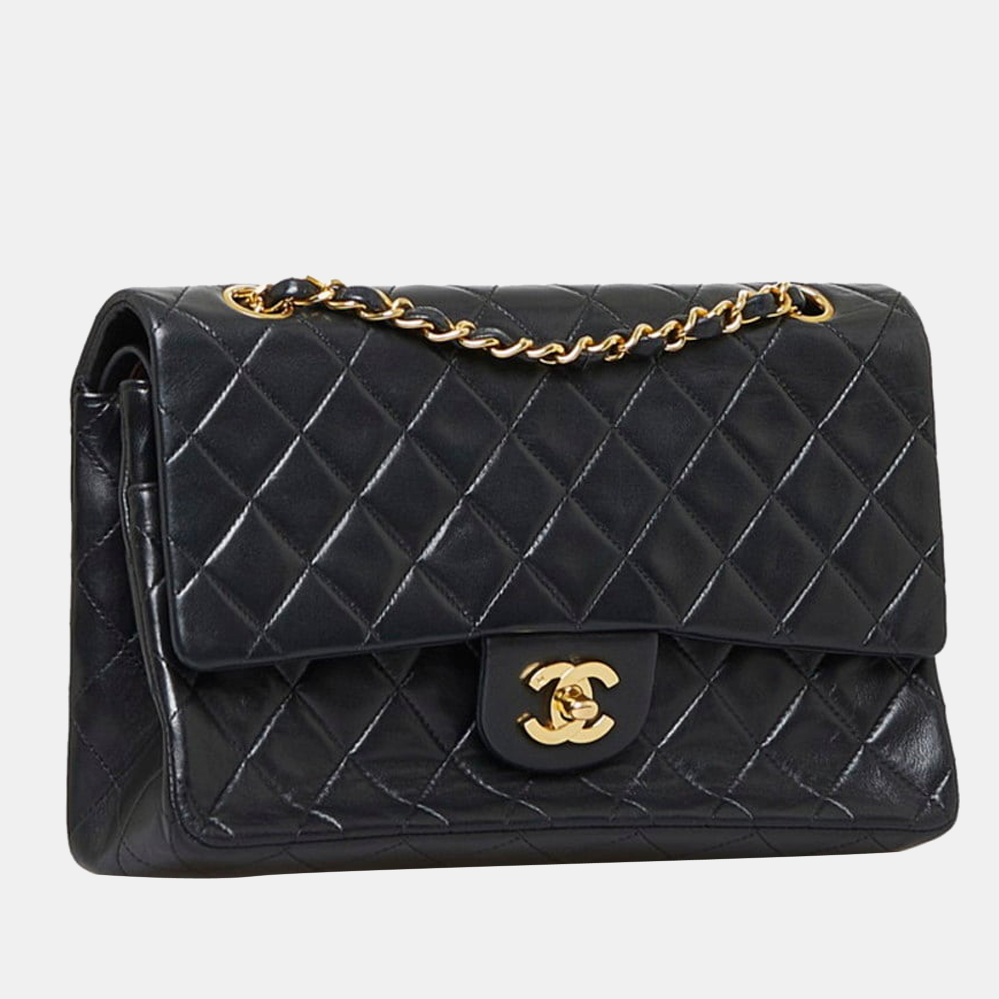 

Chanel Black Leather Medium Classic Double Flap Shoulder Bag