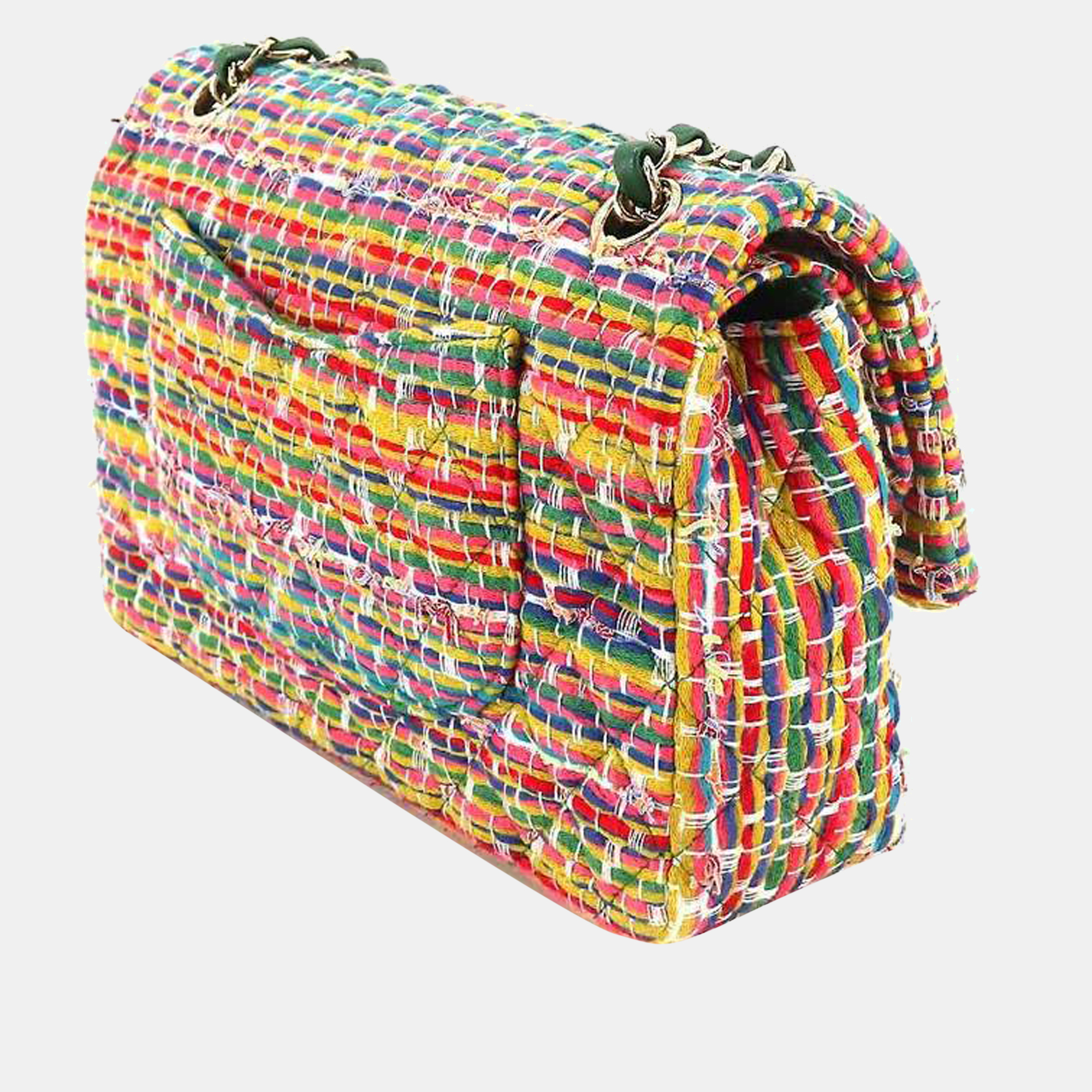 

Chanel Multicolor Tweed  Classic Double Flap Shoulder Bag