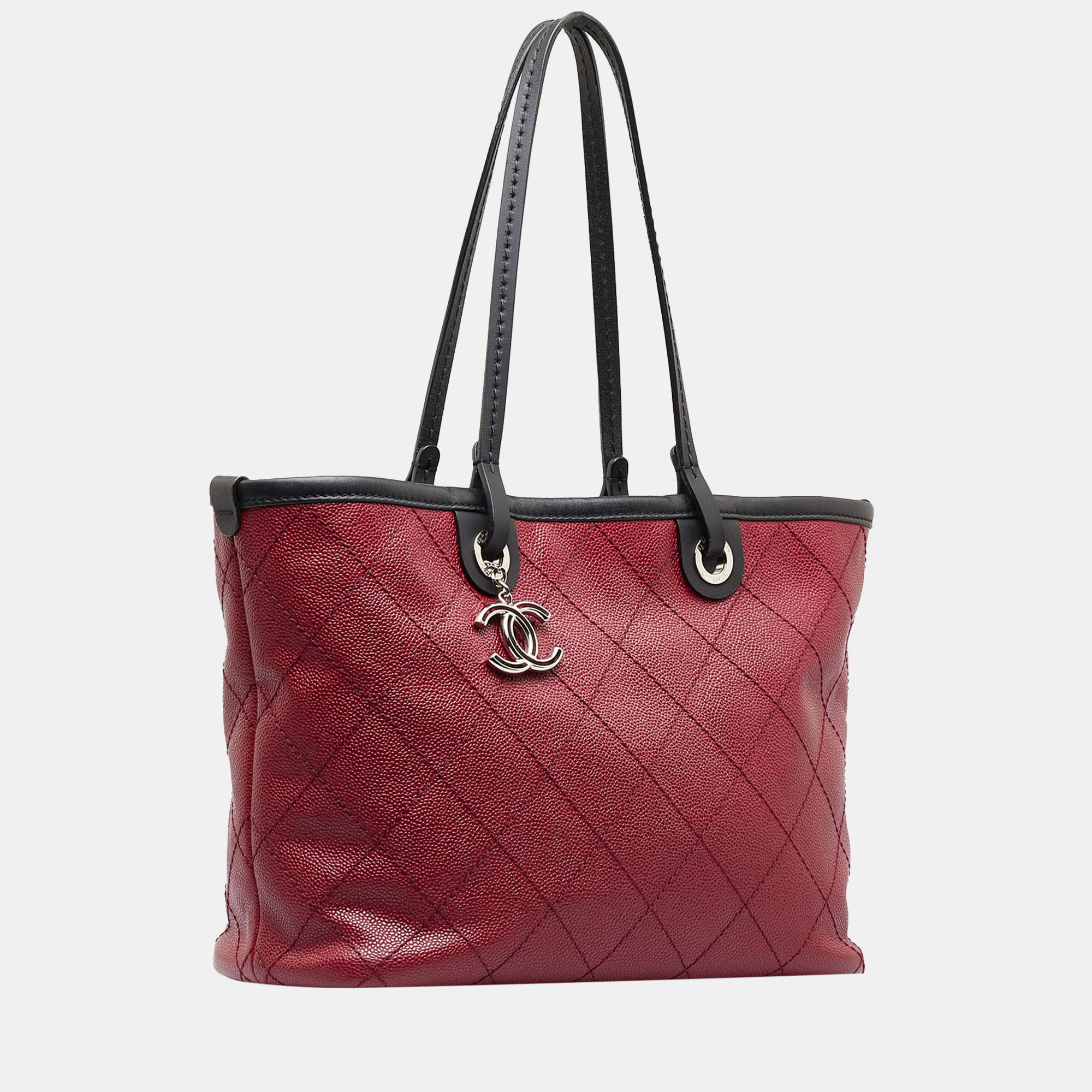 

Chanel Burgundy Wild Stitch On the Road Tote