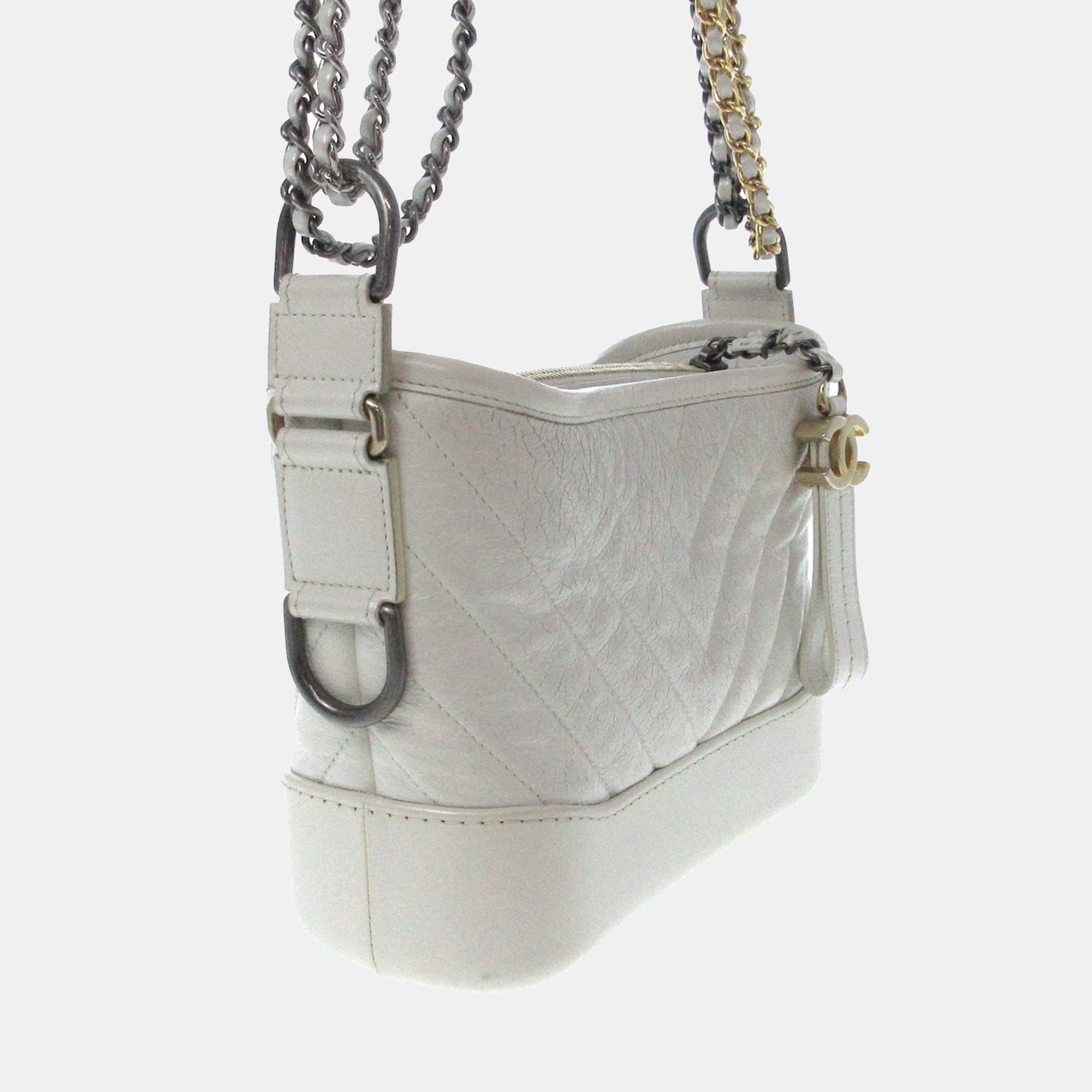 

Chanel White Leather Gabrielle shoulder bag
