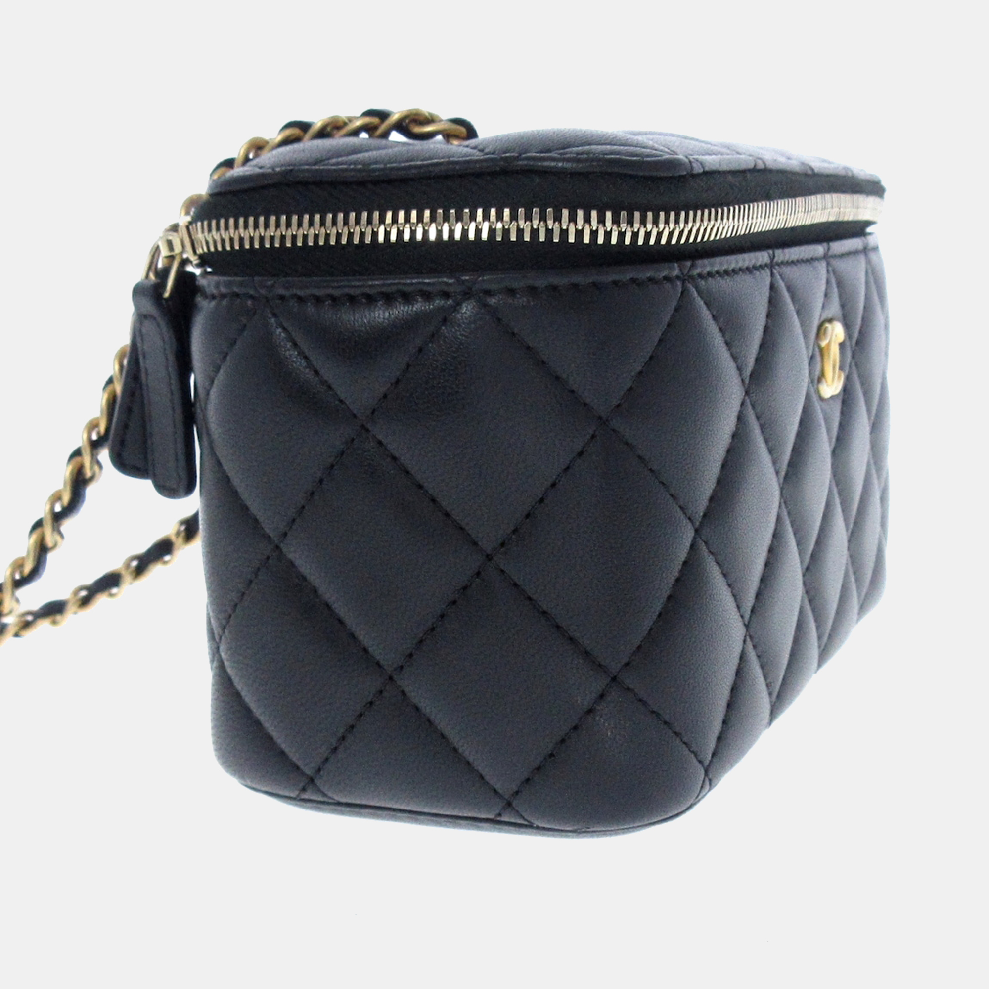 

Chanel Black Leather CC Vanity Bag