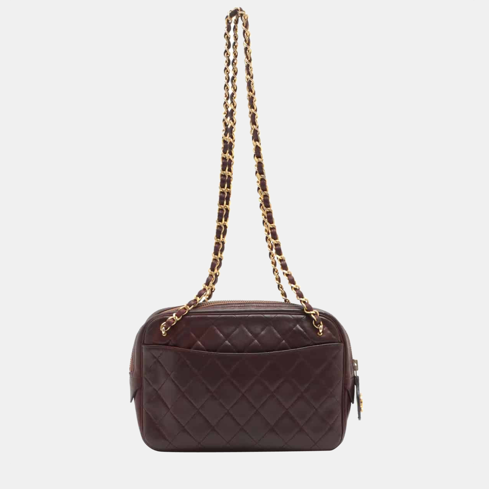 

Chanel Matelasse Ram leather Chain shoulder bag Bordeaux Gold Metal fittings 133061, Burgundy