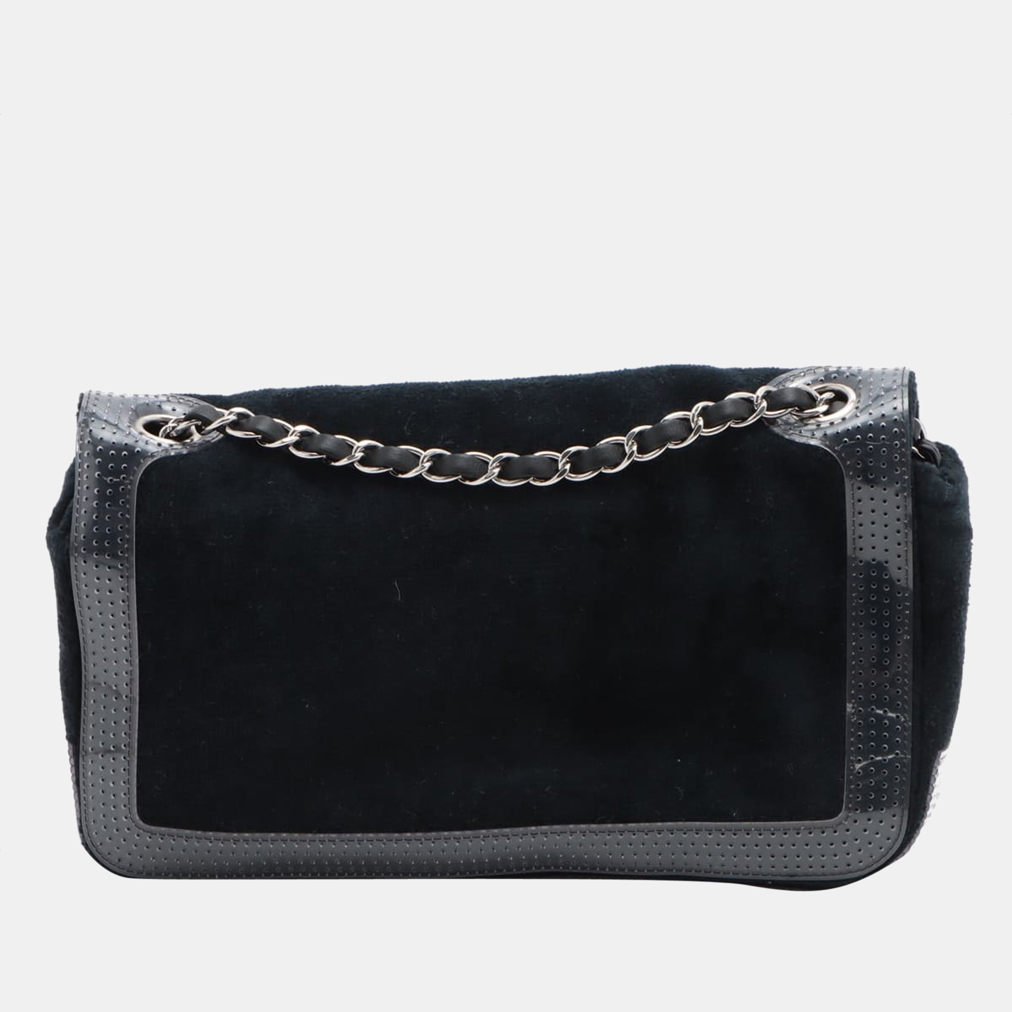 

Chanel Sport Line Pile Single flap single chain bag Navy blue Silver Metal fittings 12658321