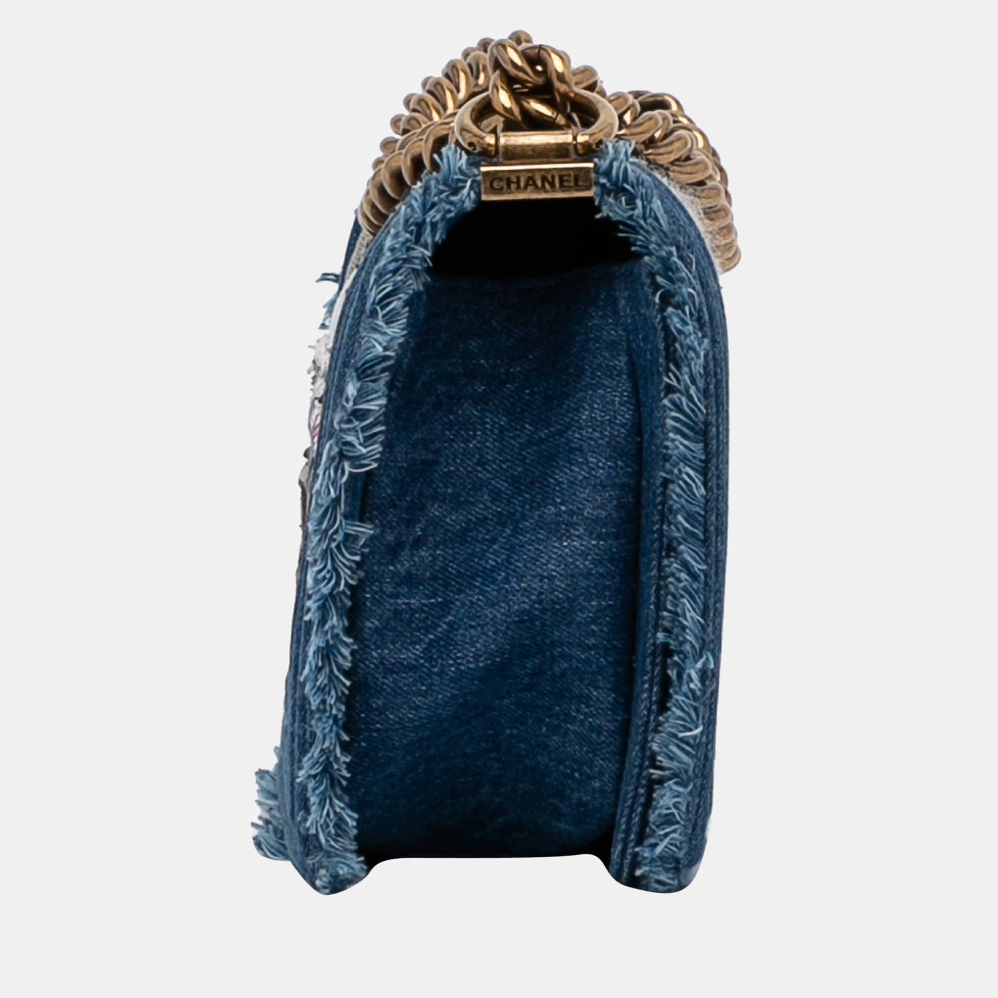 

Chanel Blue/Multicolor Medium Denim Patchwork Boy Bag