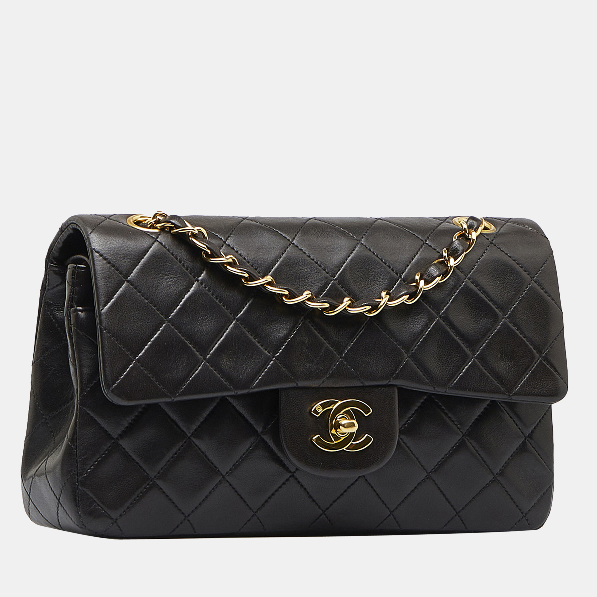 

Chanel Black Small Classic Lambskin Double Flap