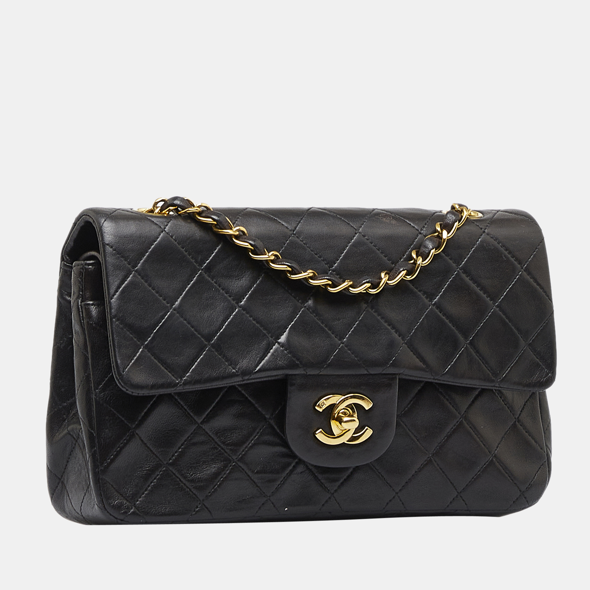 

Chanel Black Small Classic Lambskin Double Flap