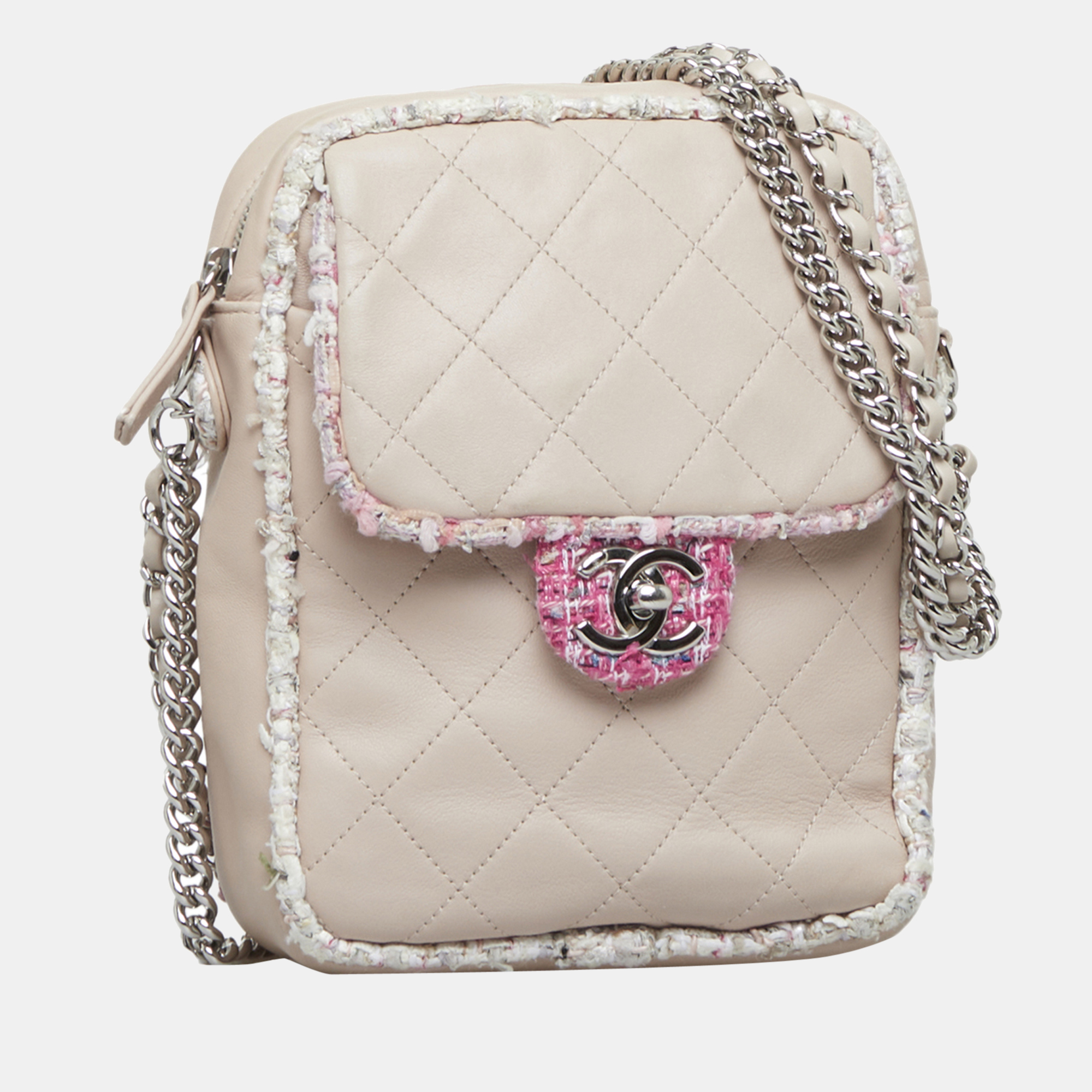 

Chanel Pink Elegant Tweed Crossbody