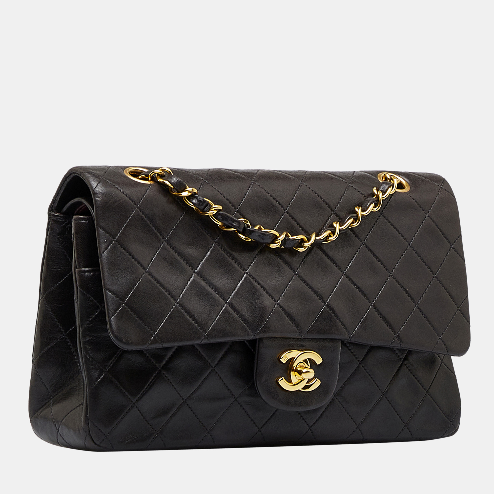 

Chanel Black Medium Classic Lambskin Double Flap