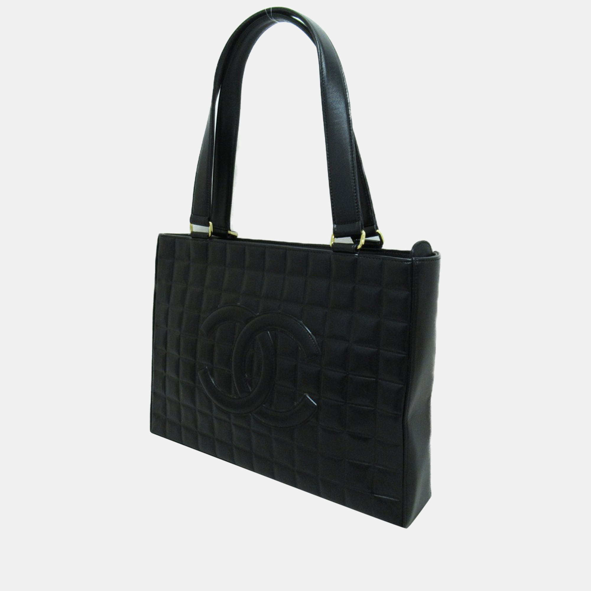 

Chanel Black Leather CC Choco Bar Tote Bag