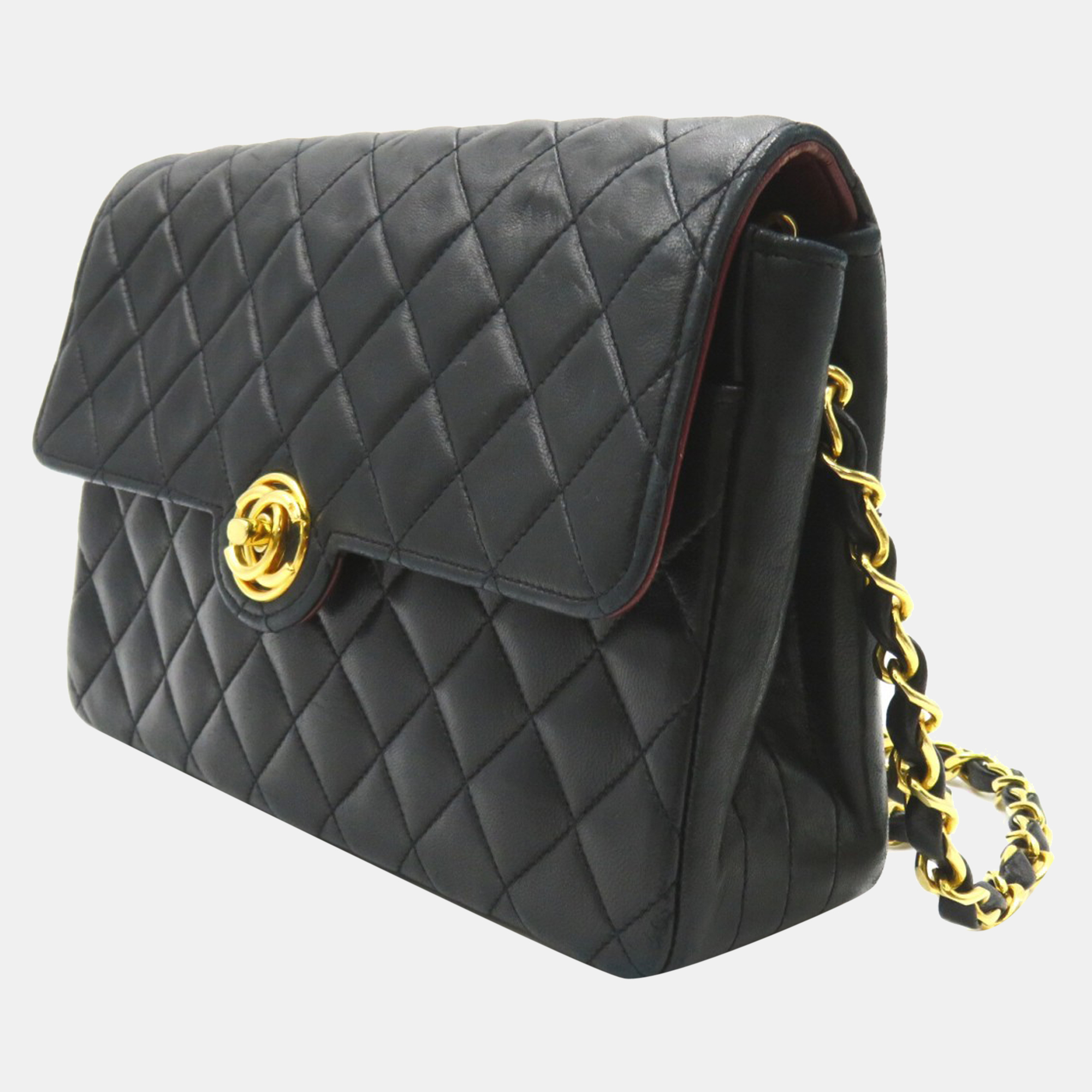 

Chanel Black CC Quilted Leather Chain Flap Bag