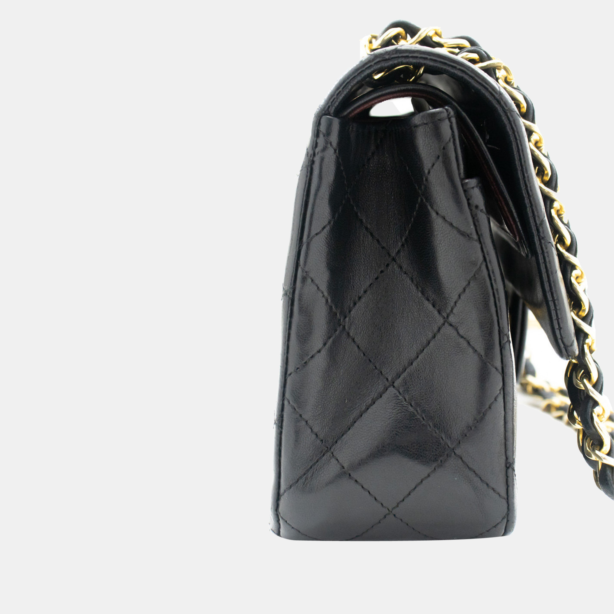 

Chanel Black Leather Small Classic Double Flap Shoulder Bag