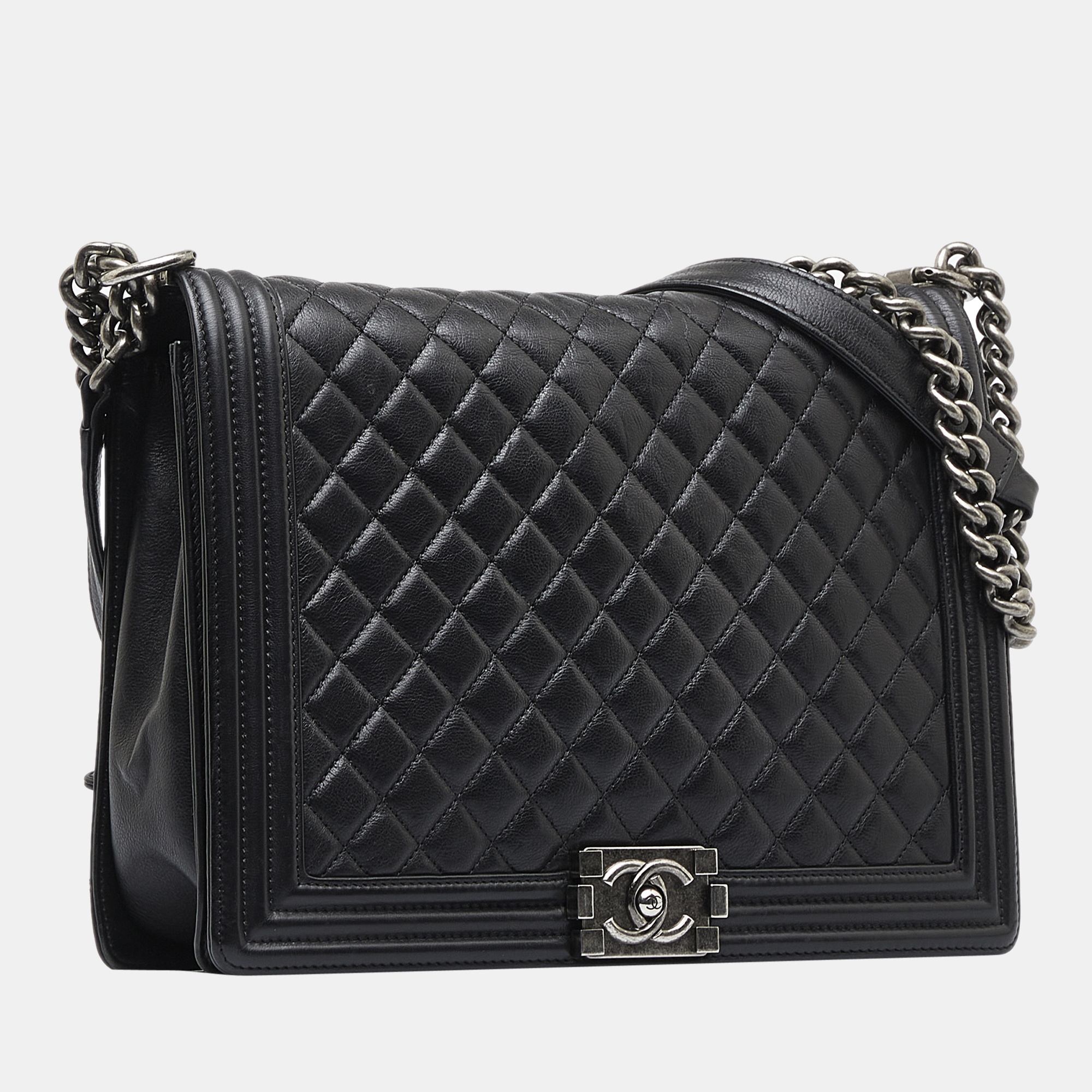 

Chanel Black Large Lambskin Boy Bag