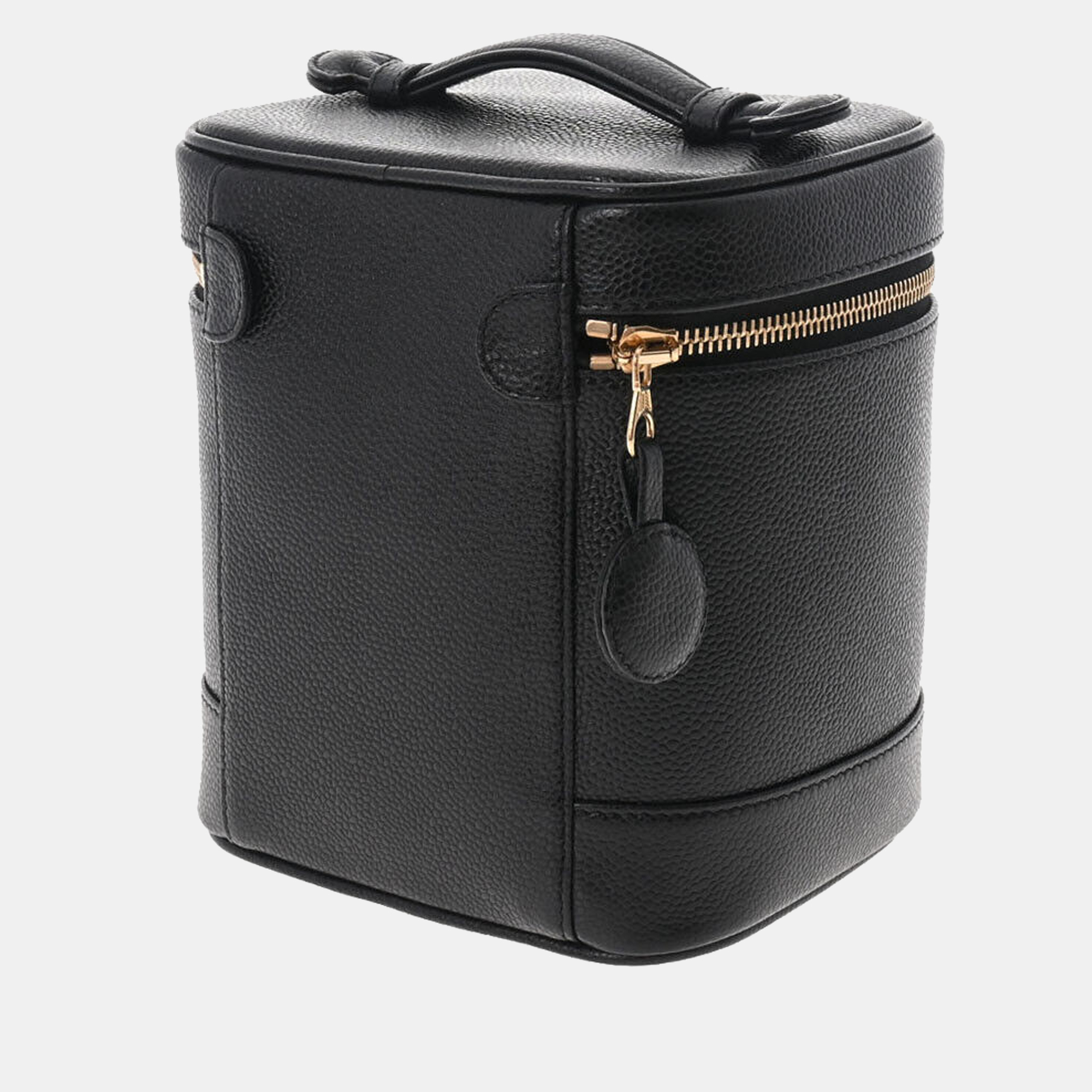 

Chanel Black Leather Timeless CC Vanity Case Clutch Bag