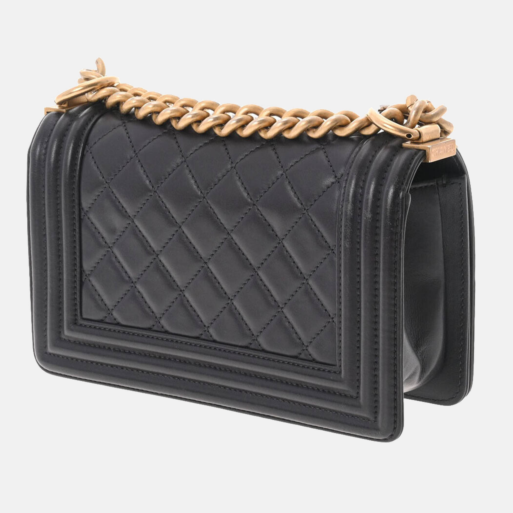 

Chanel Black Leather Small Boy Flap Shoulder Bag