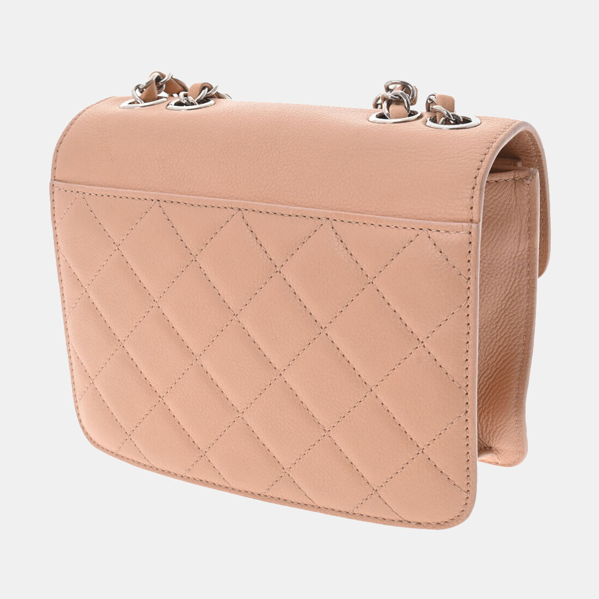 

Chanel Beige Caviar Leather Quilted CC Box Flap Shoulder Bag