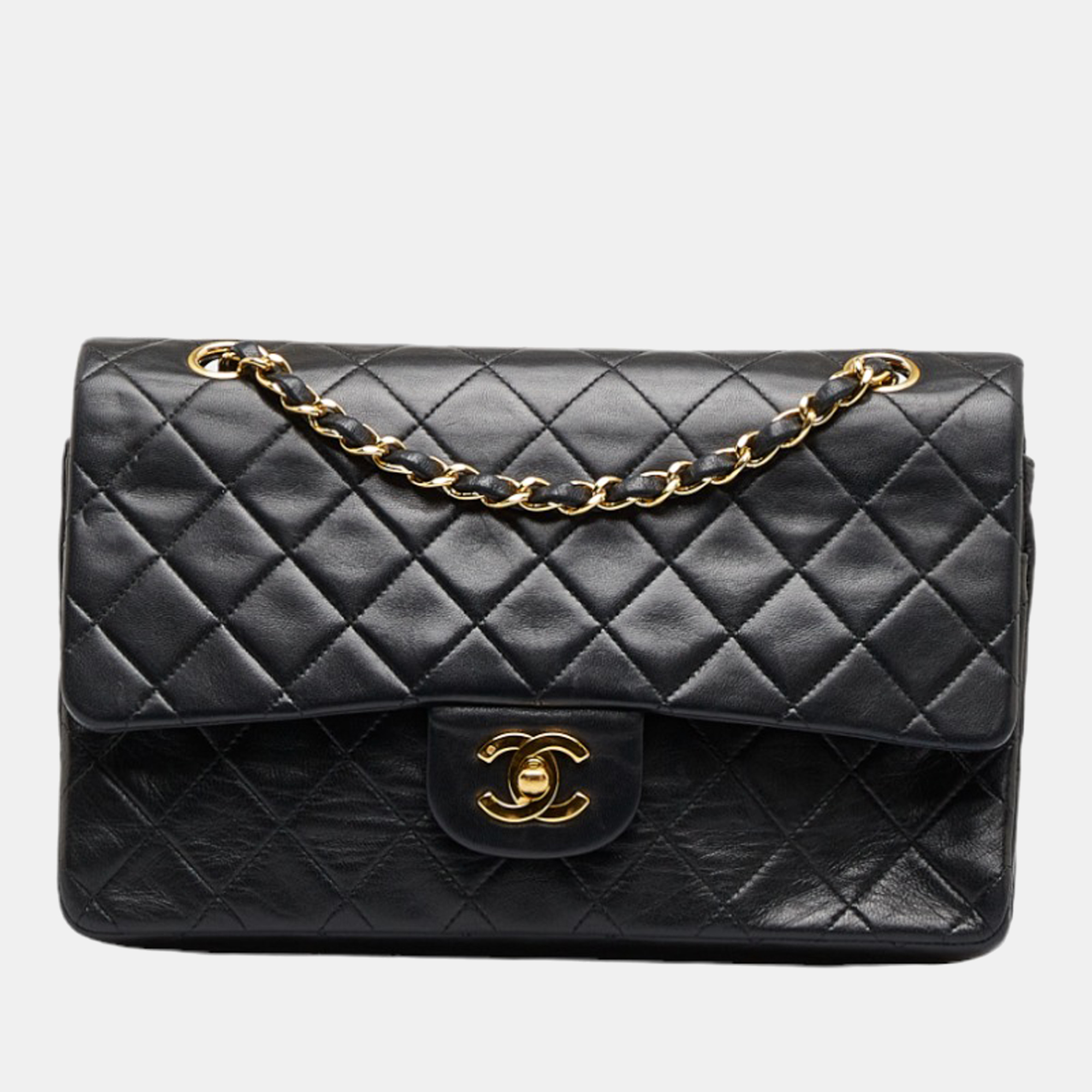 

Chanel Black Leather  Classic Double Flap Shoulder Bag