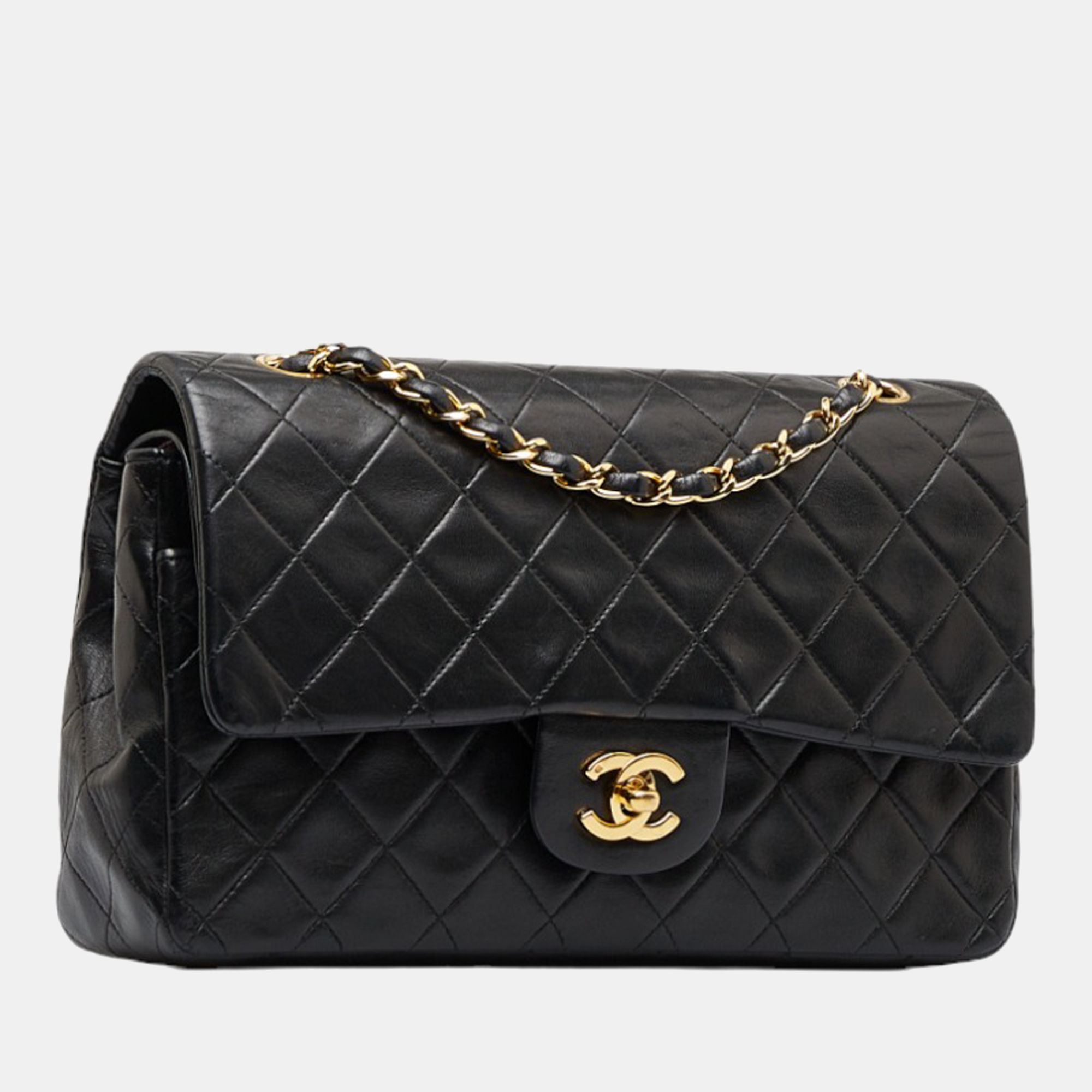 

Chanel Black Leather  Classic Double Flap Shoulder Bag