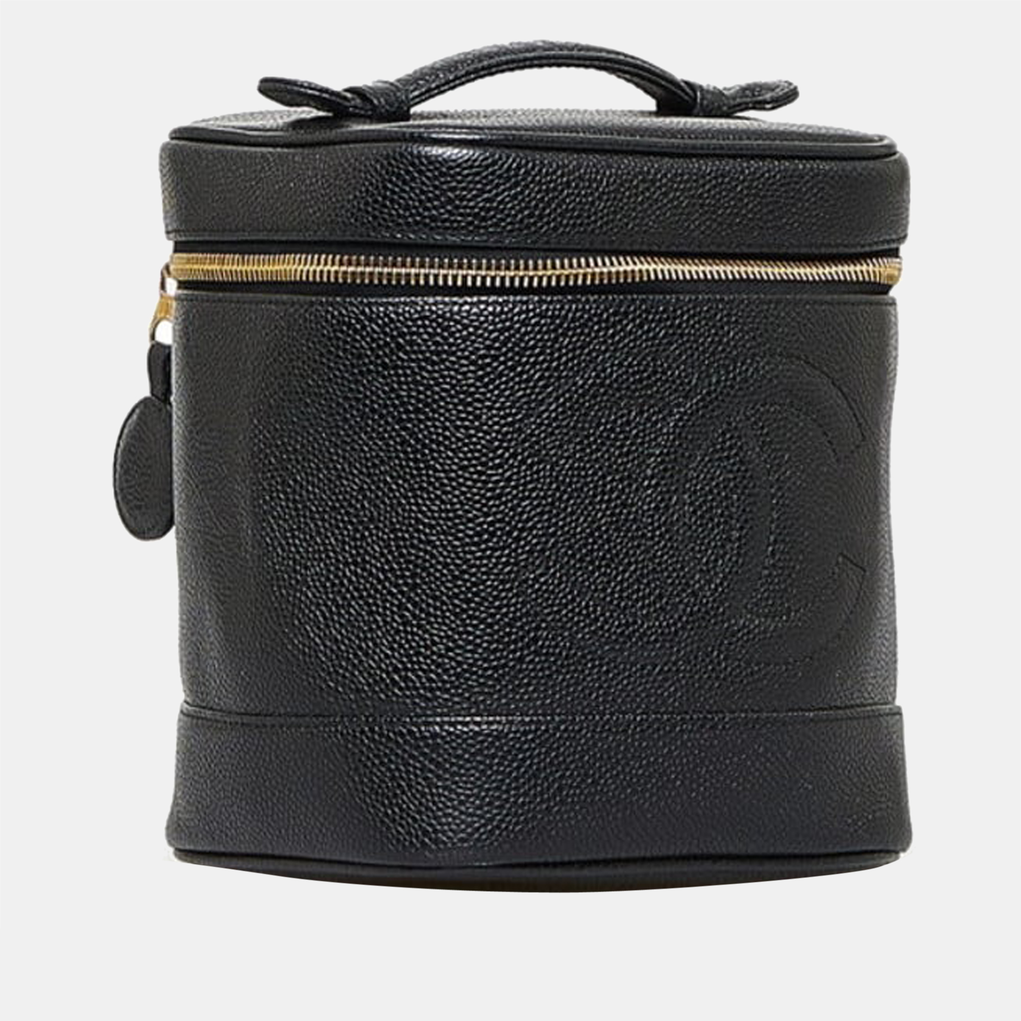 

Chanel Black Leather Caviar Timeless CC Vanity Case