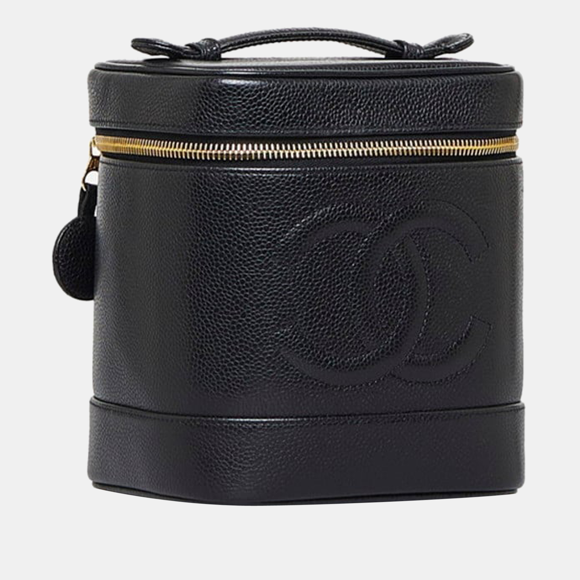 

Chanel Black Leather Caviar Timeless CC Vanity Case