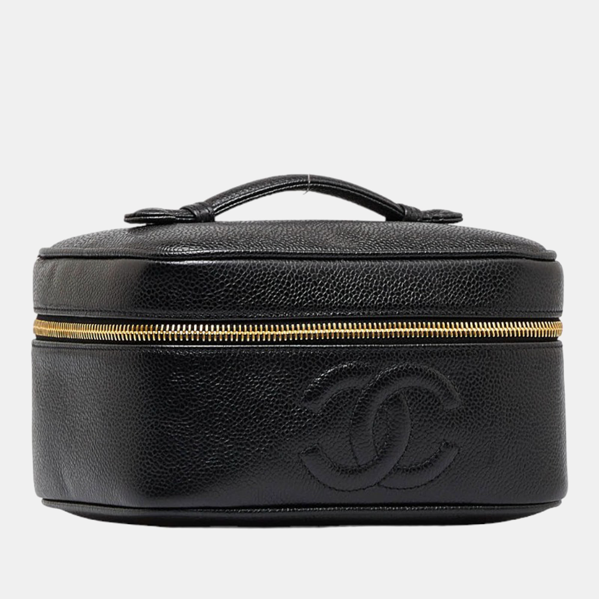 

Chanel Black Leather CC Vanity Bag