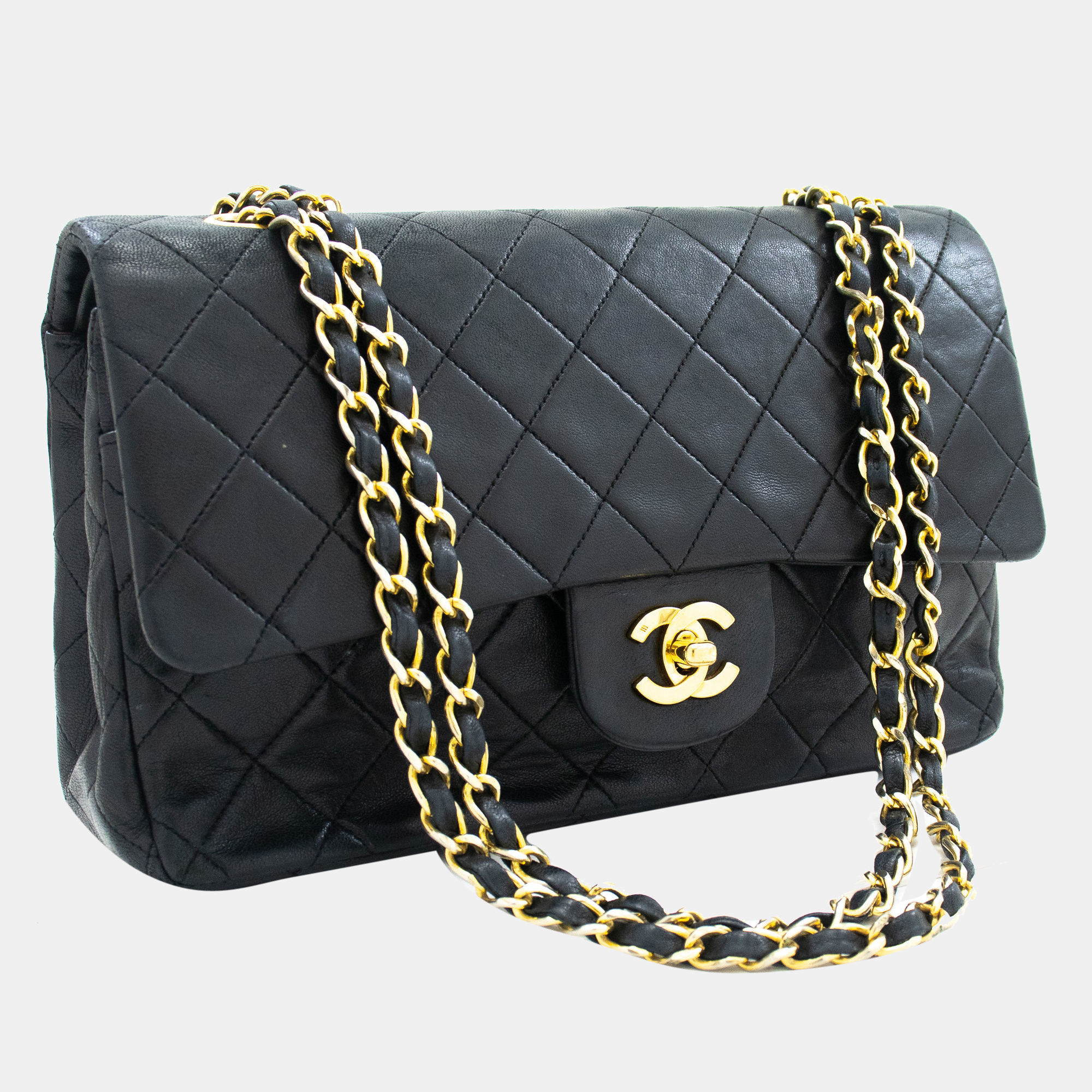 

Chanel Black Leather Classic Double Flap Bag
