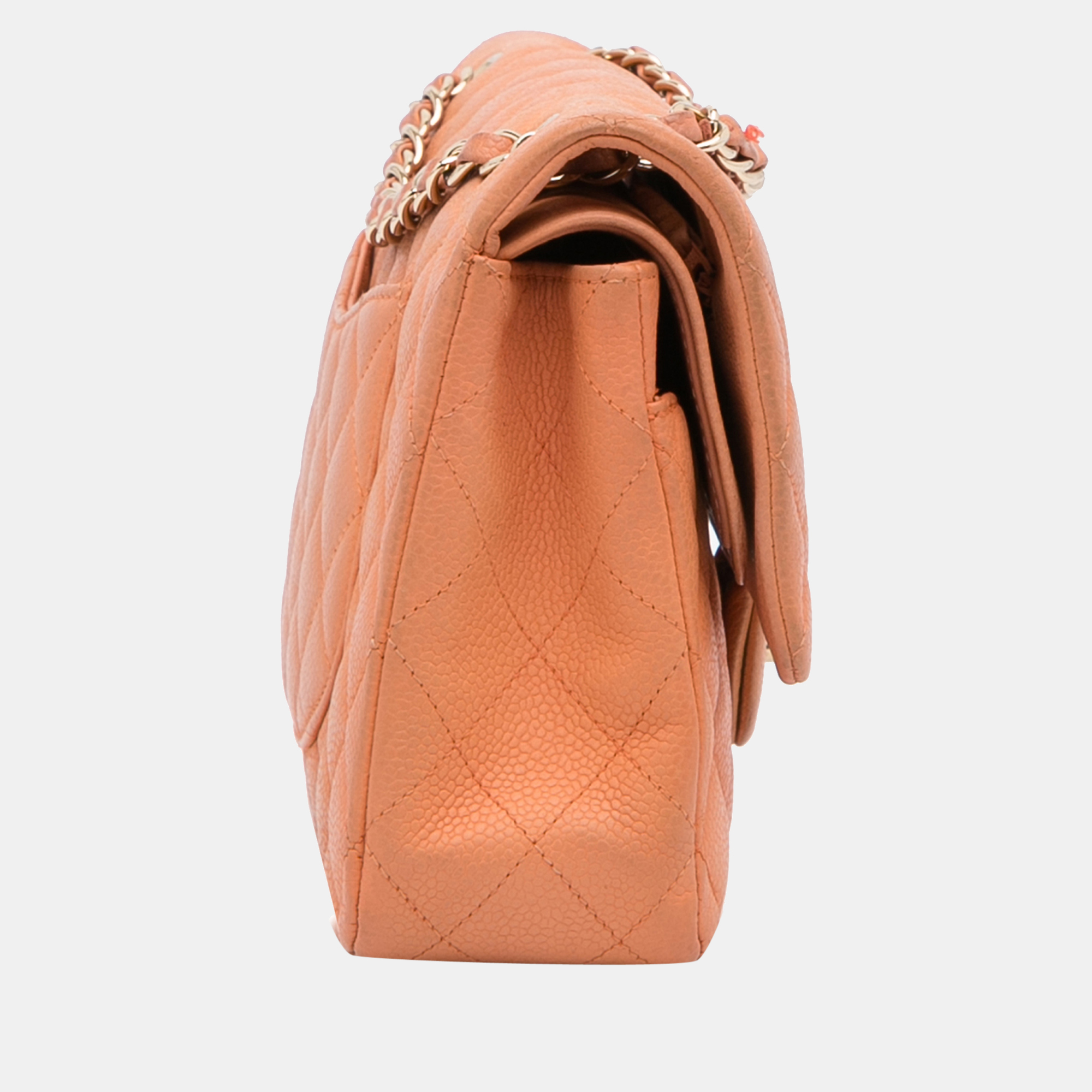 

Chanel Orange Medium Classic Caviar Double Flap