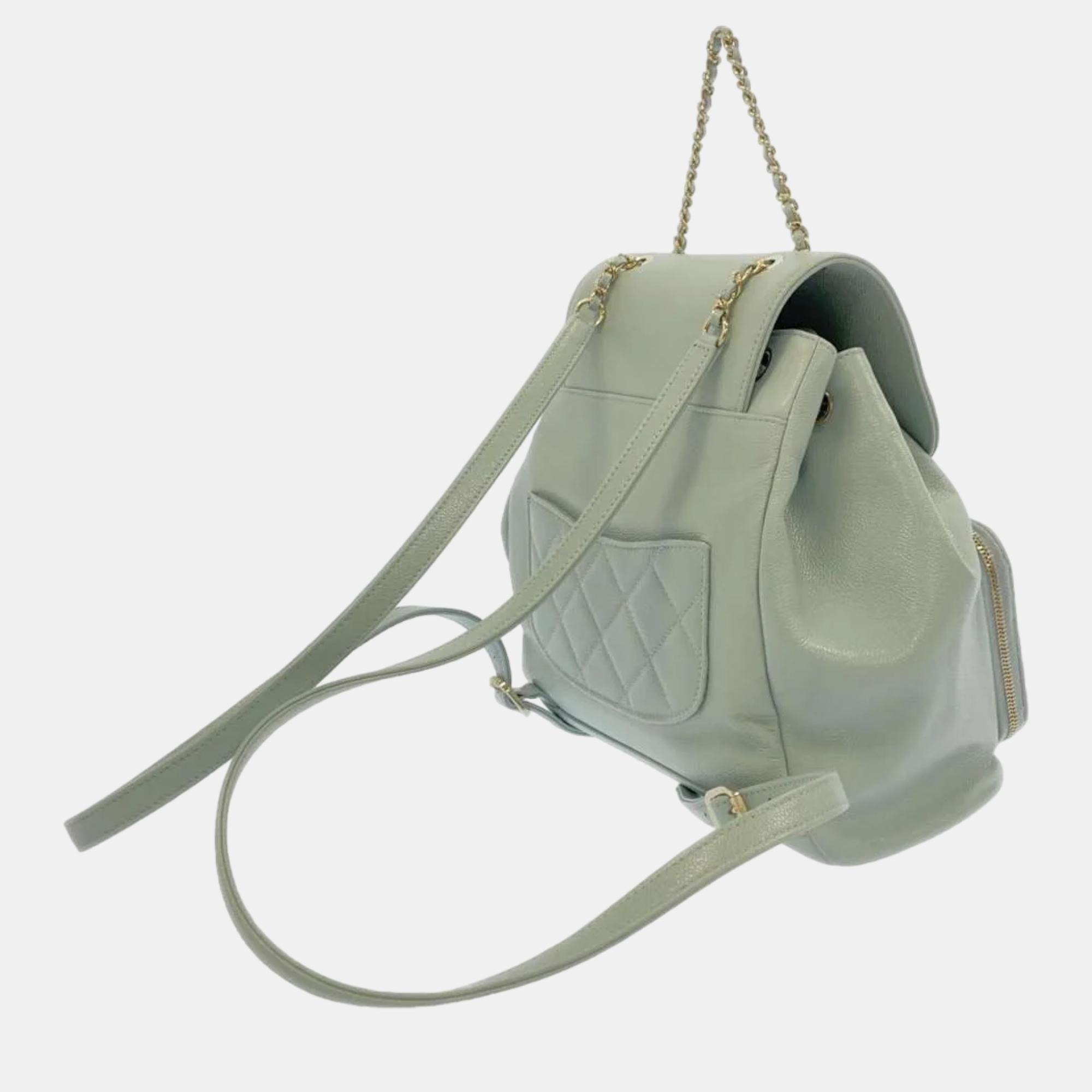 

Chanel Blue Leather Small Duma Backpack