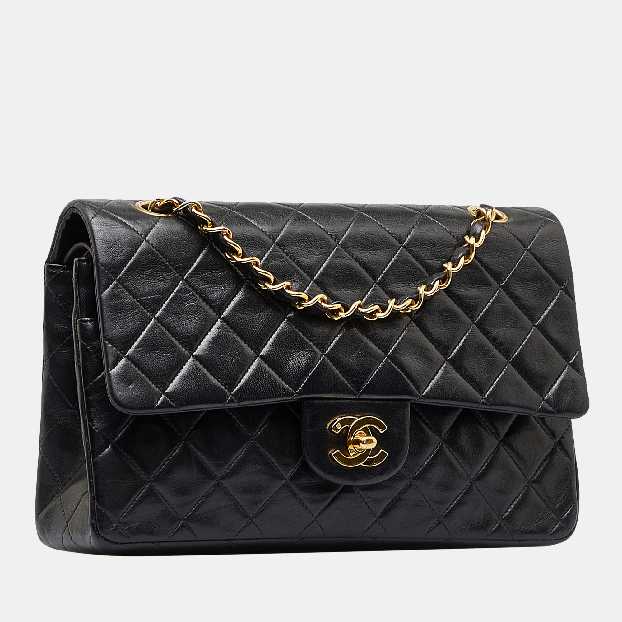 

Chanel Black Medium Classic Lambskin Double Flap