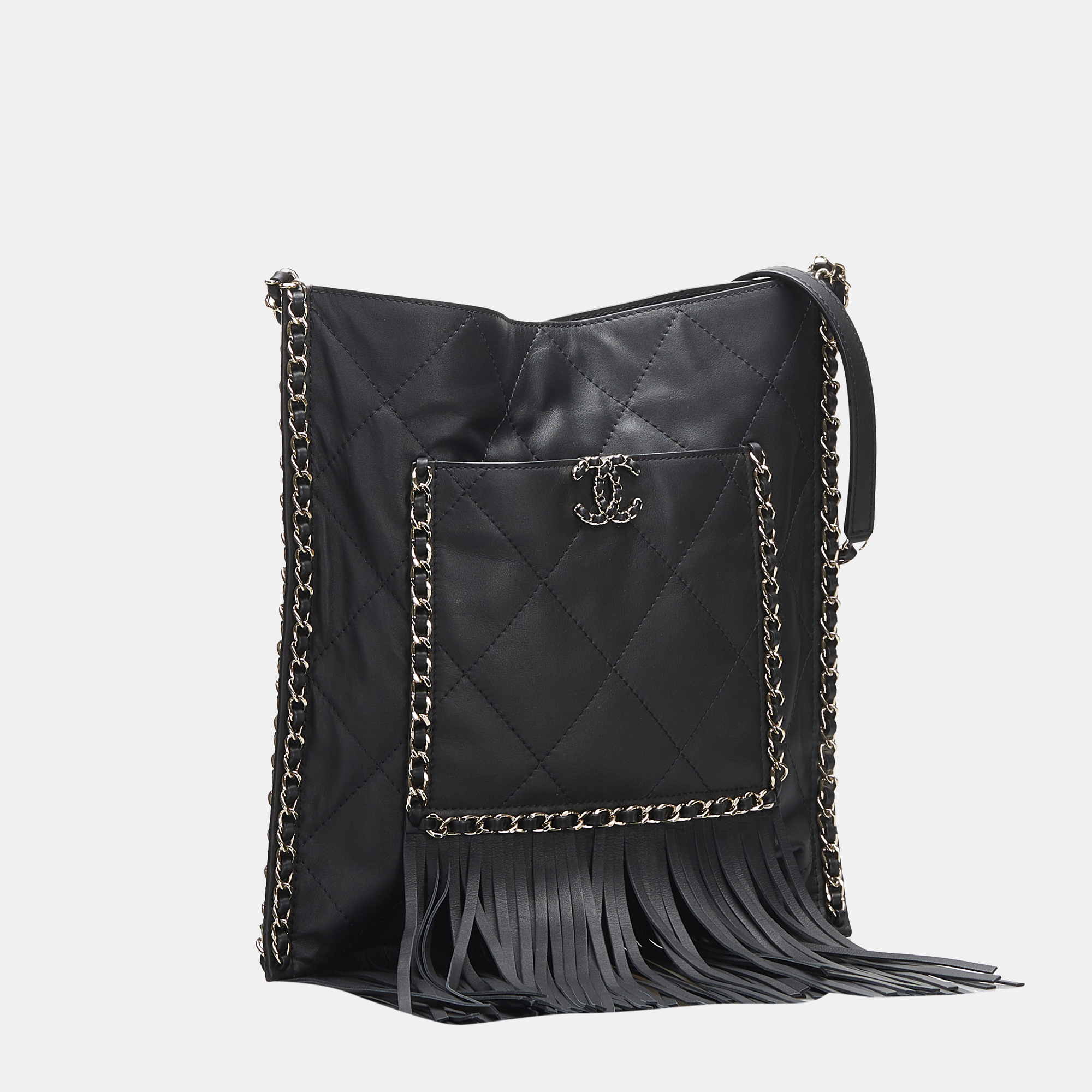 

Chanel Black Small Fringe Shopping Bag