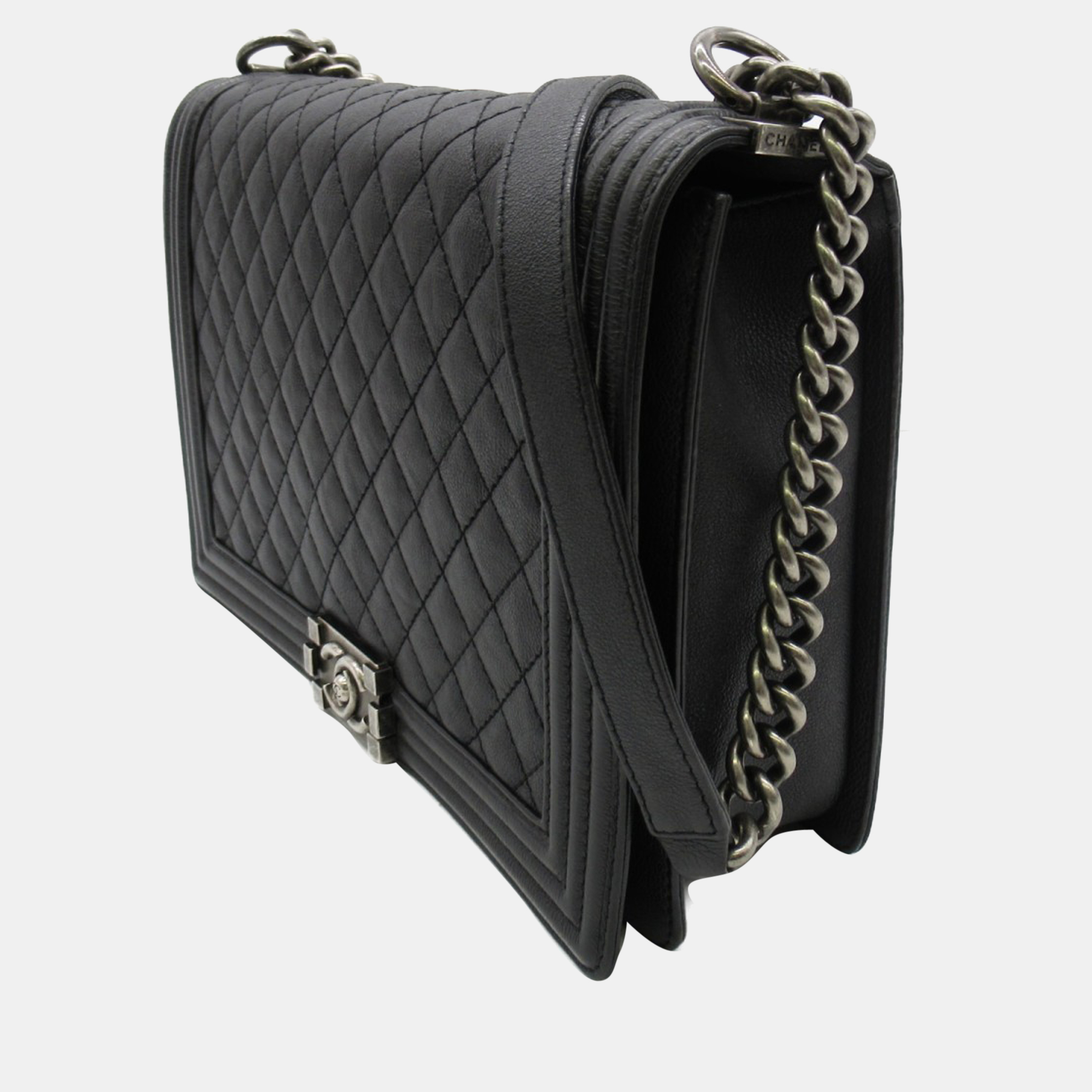 

Chanel Black Quilted Leather  Boy Shoulder Bag