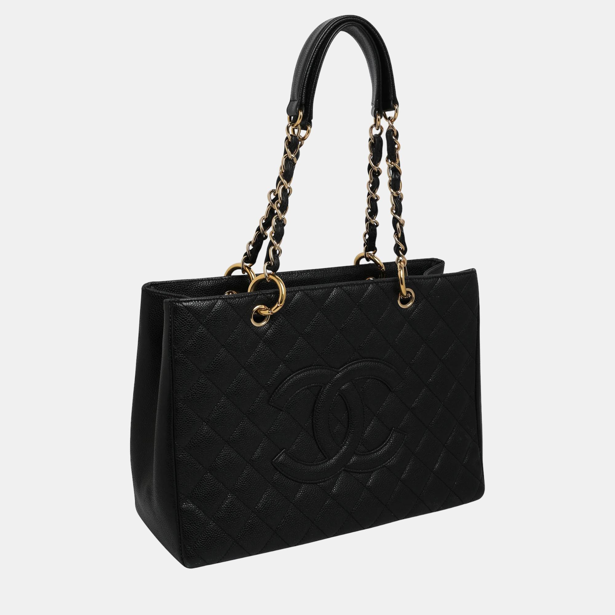 

Chanel Black Caviar Grand Shopping Tote Bag