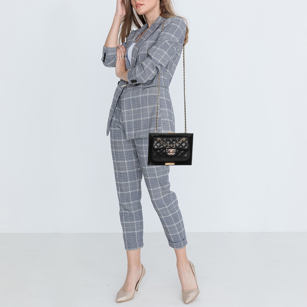 

Chanel Black Quilted Leather CC Frame Flap Bag