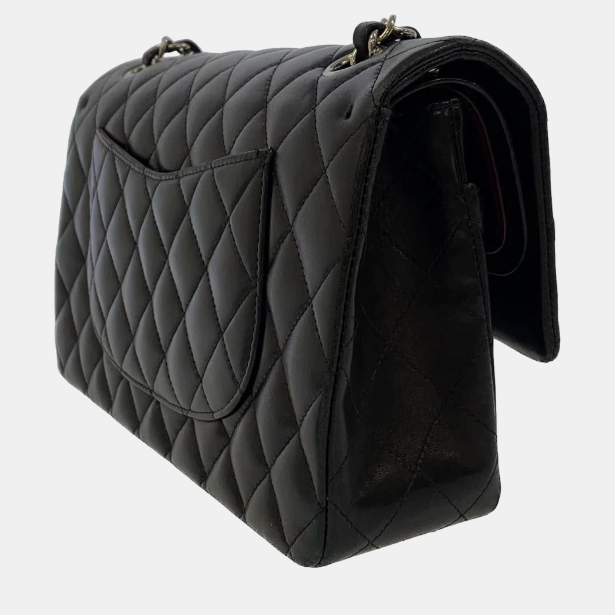 

Chanel Black Caviar Leather Classic Double Flap Bag