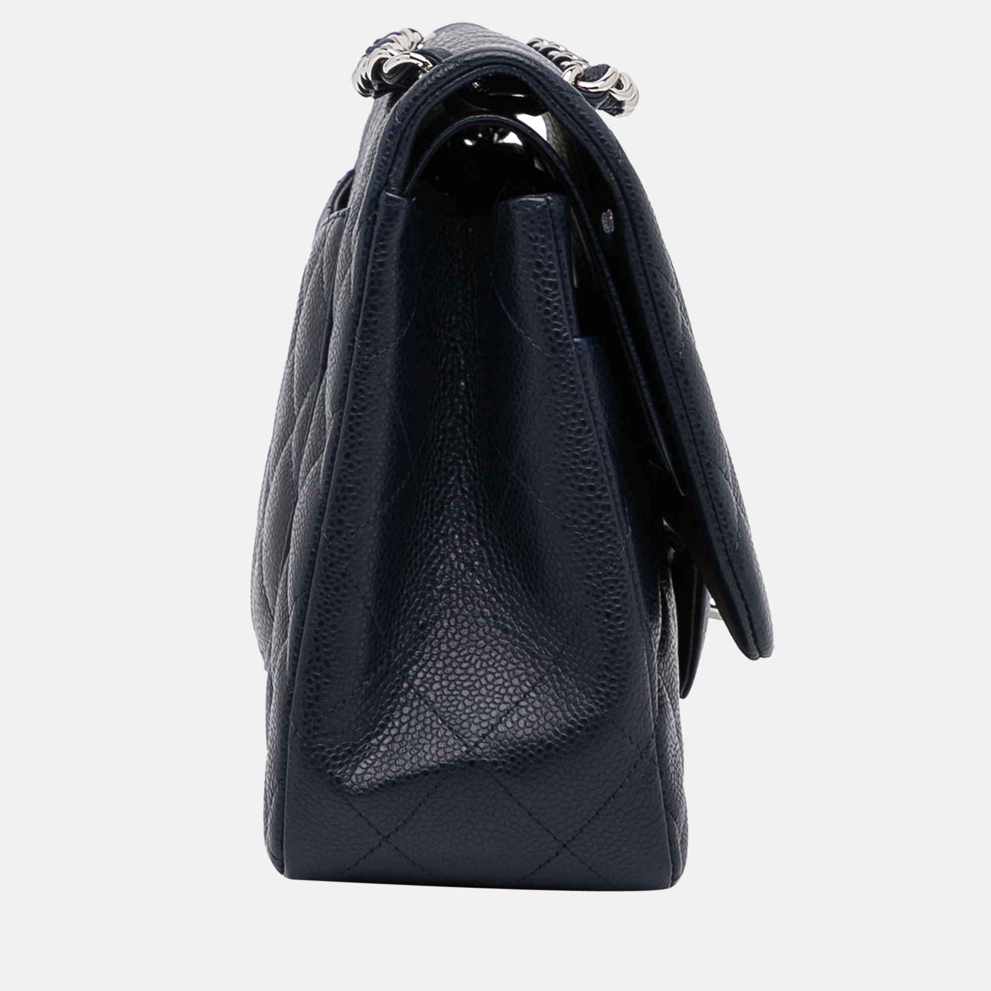 

Chanel Blue Jumbo Classic Caviar Double Flap