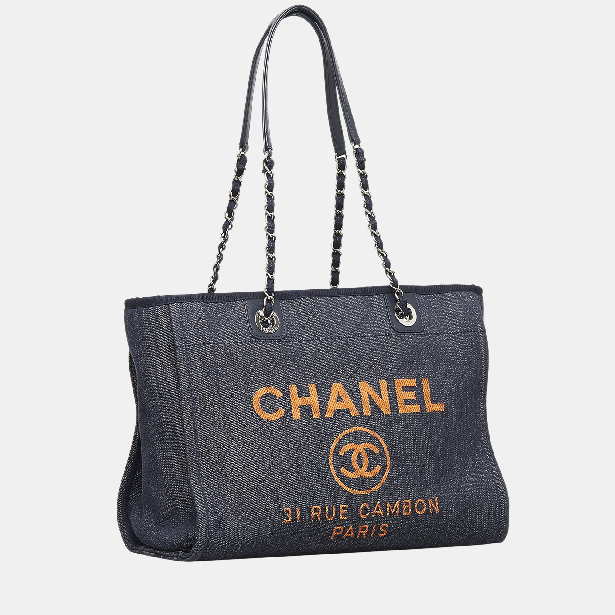 

Chanel Blue Deauville Tote