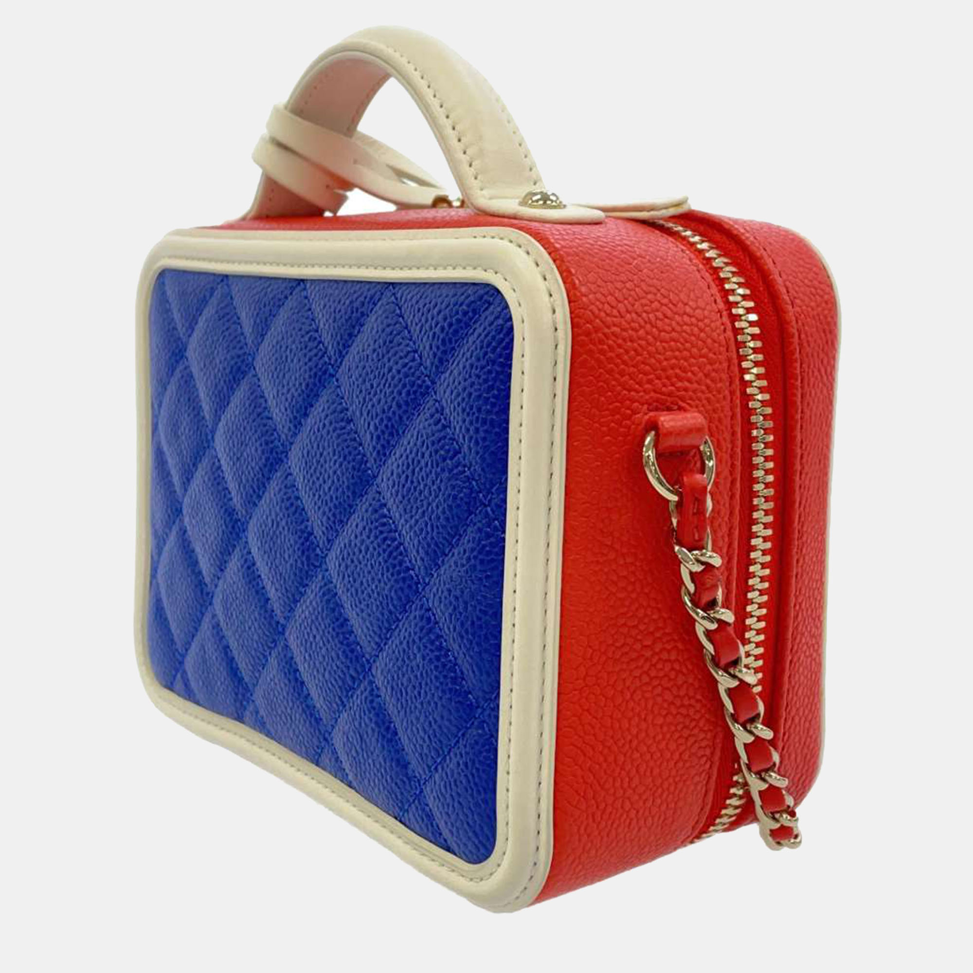 

Chanel Multicolor Leather Small Filigree Vanity Case