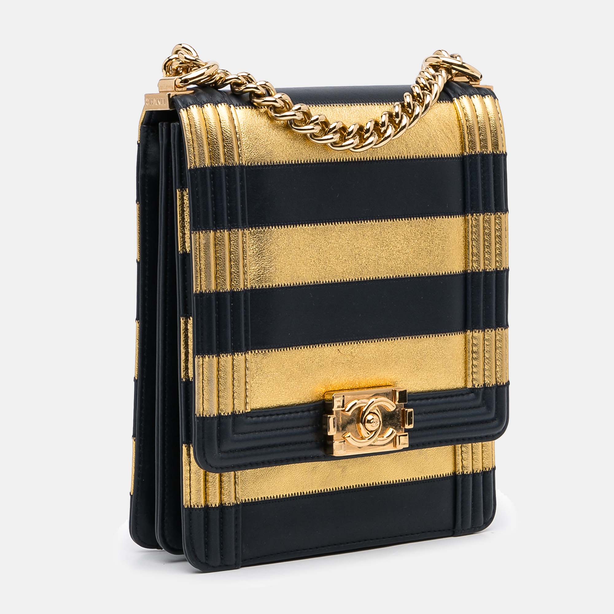 

Chanel Paris-New York North South Boy Flap, Gold