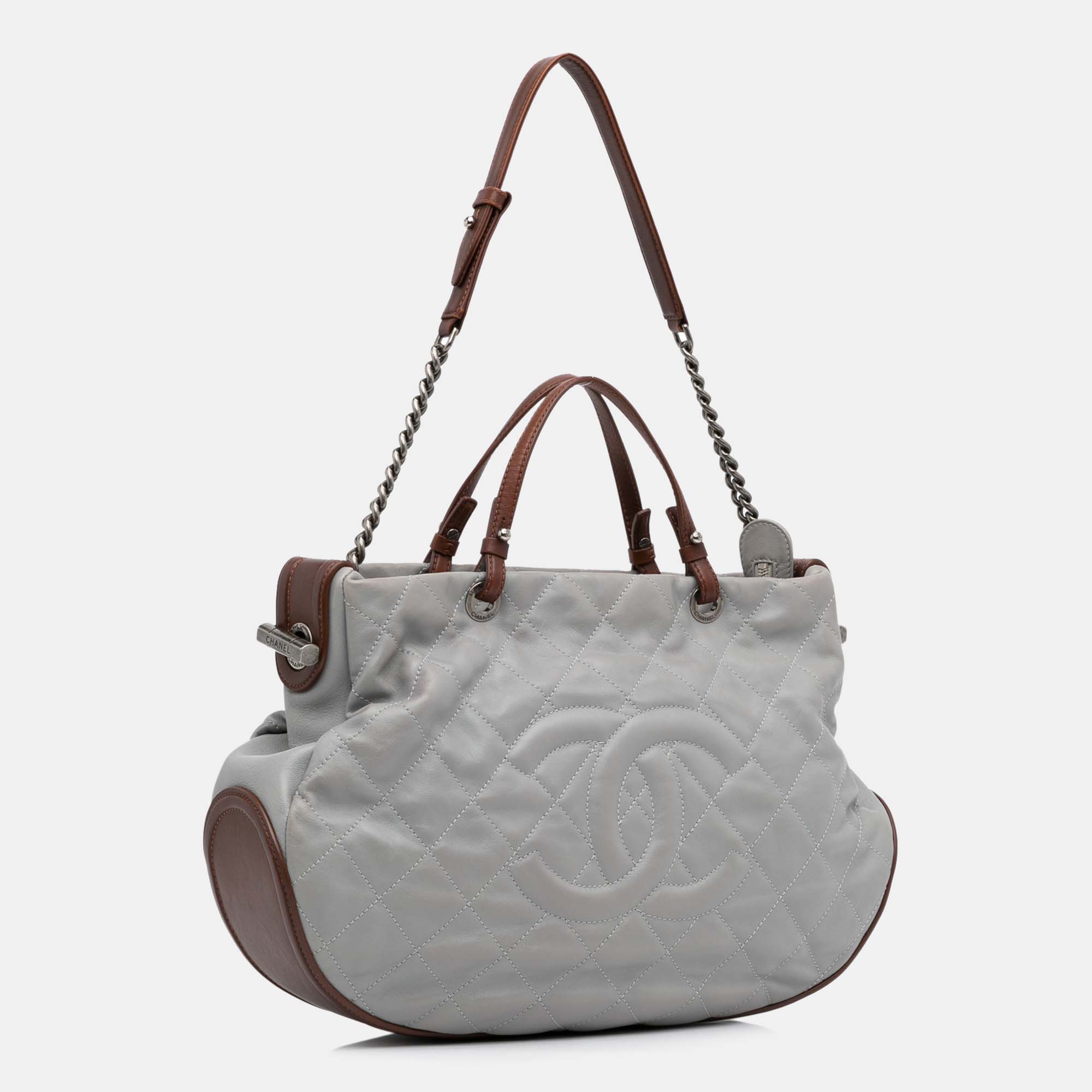 

Chanel Country Chic Satchel, Grey