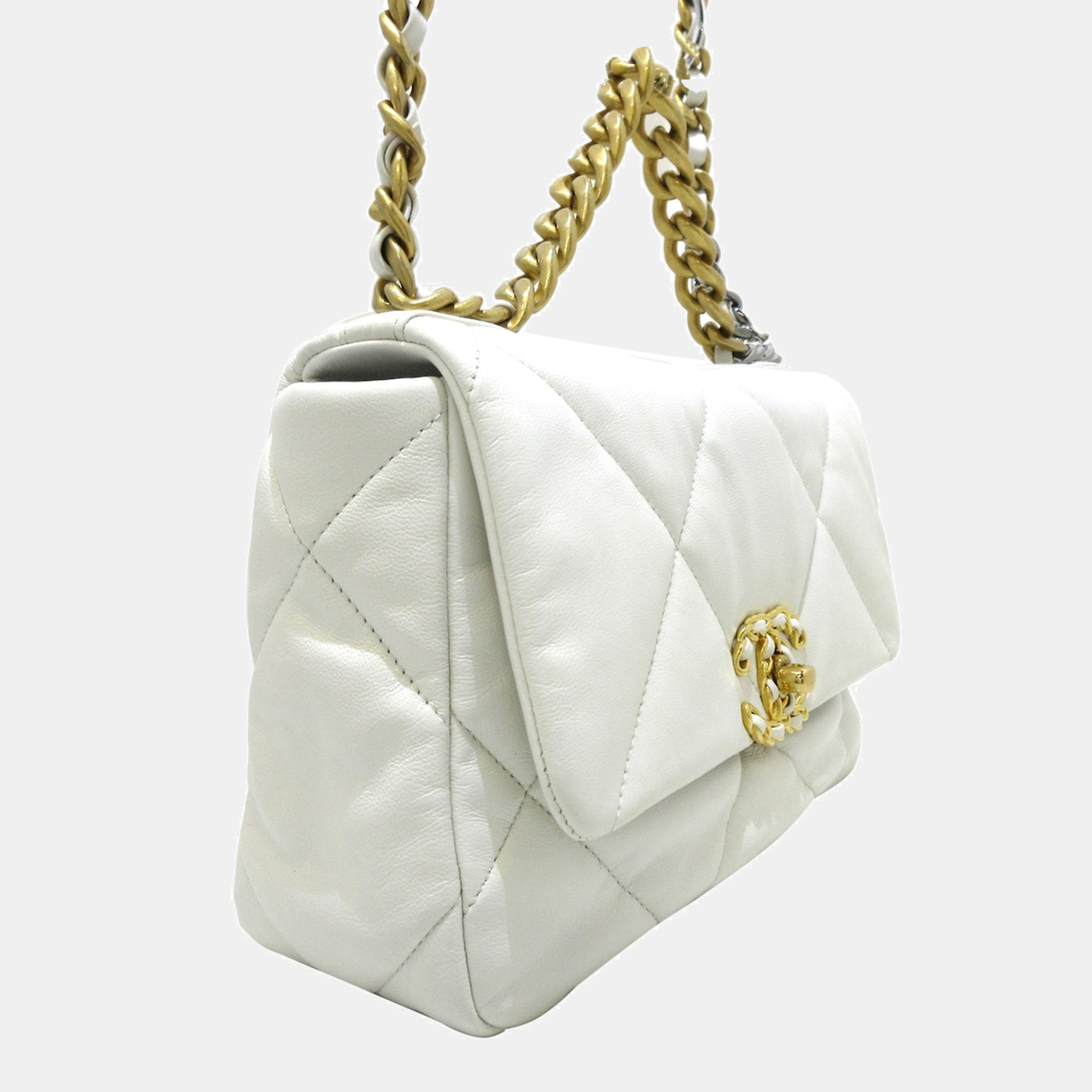 

Chanel Medium 19 Flap Bag, White