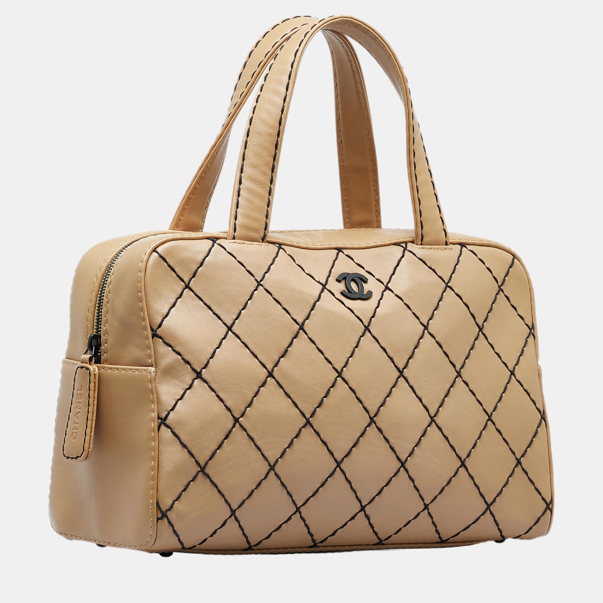 

Chanel Brown CC Wild Stitch Handbag