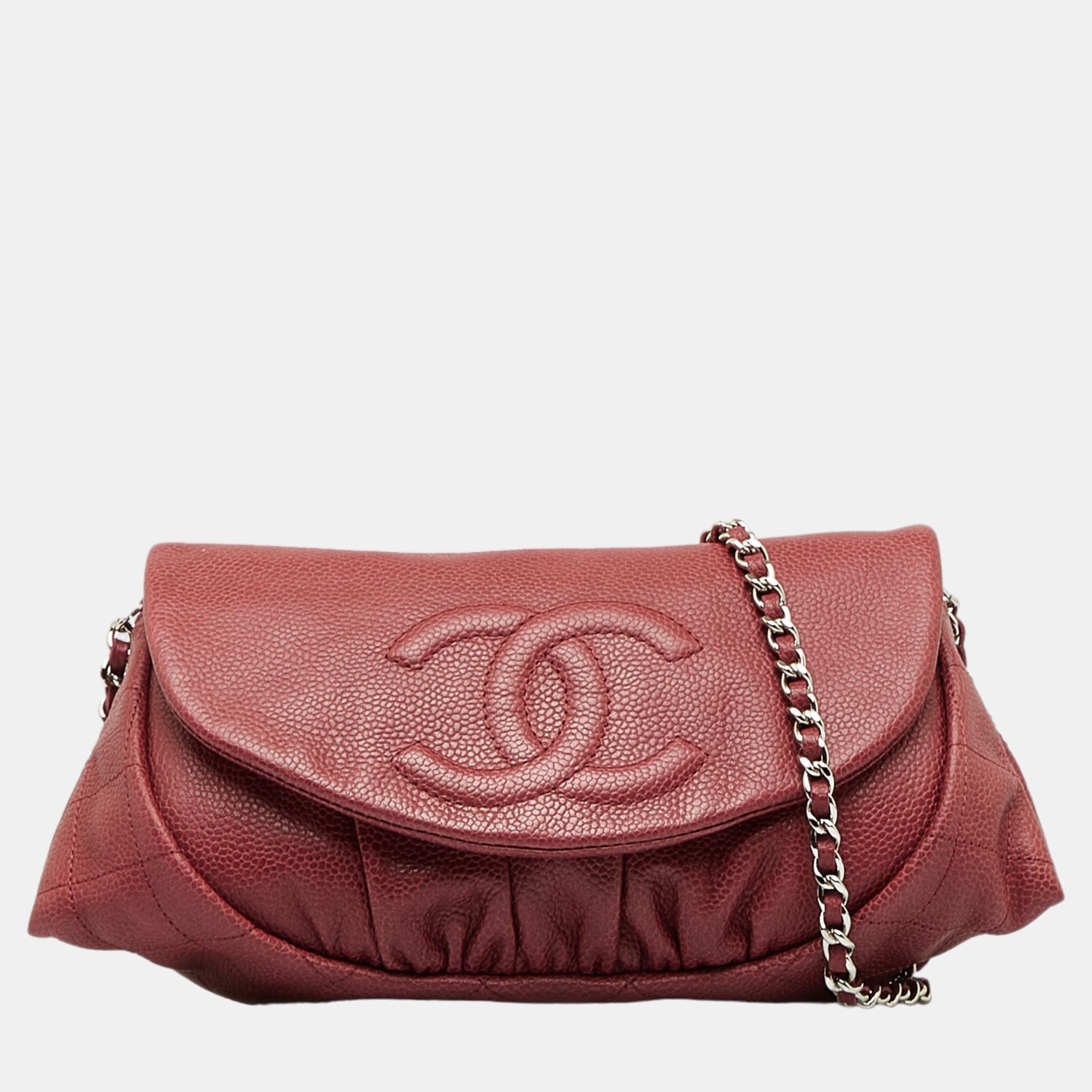 Chanel Red Quilted Old Medium Boy Bag of Caviar Leather with Silver Tone  Hardware, Handbags and Accessories Online, Ecommerce Retail