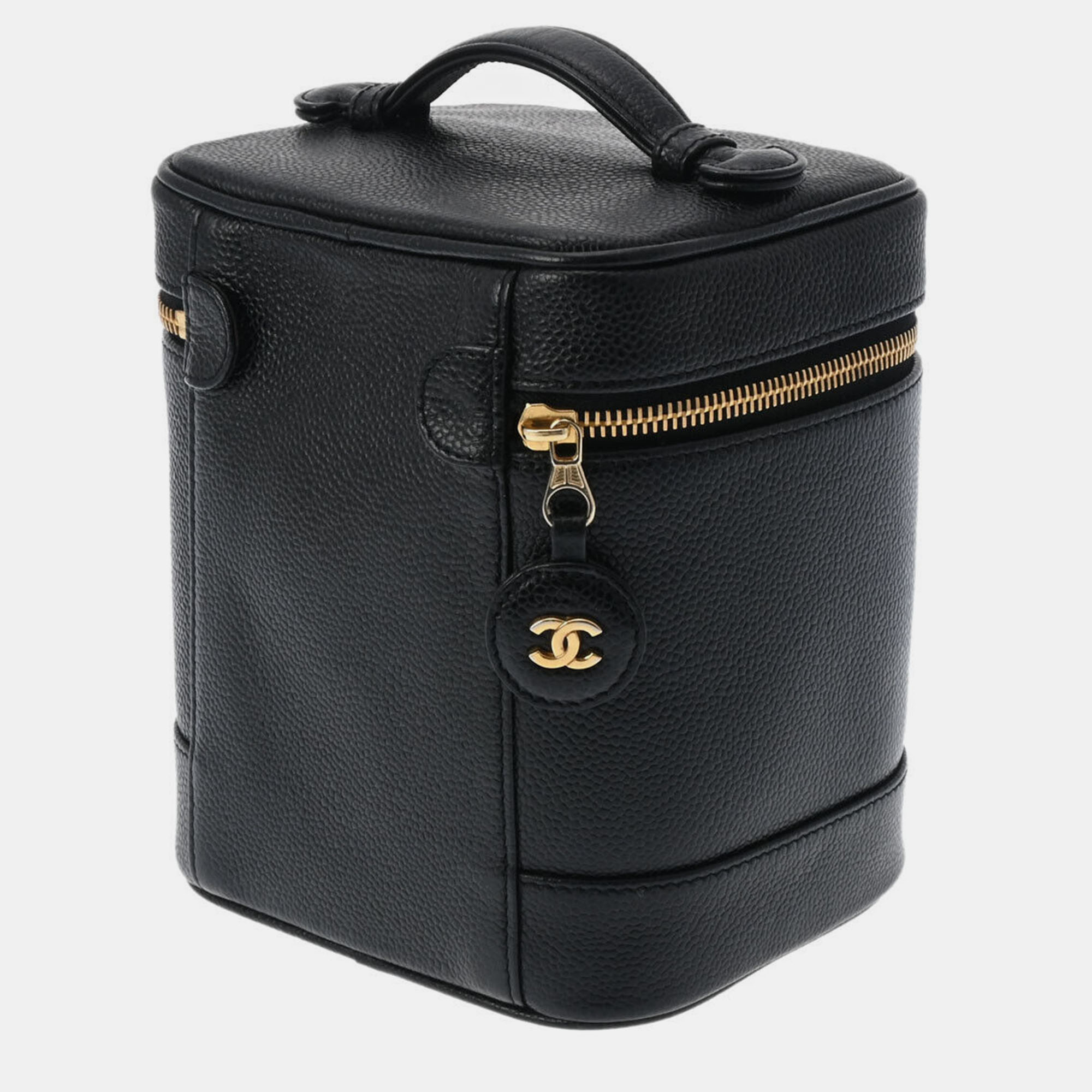 

Chanel Black Leather Vanity Case