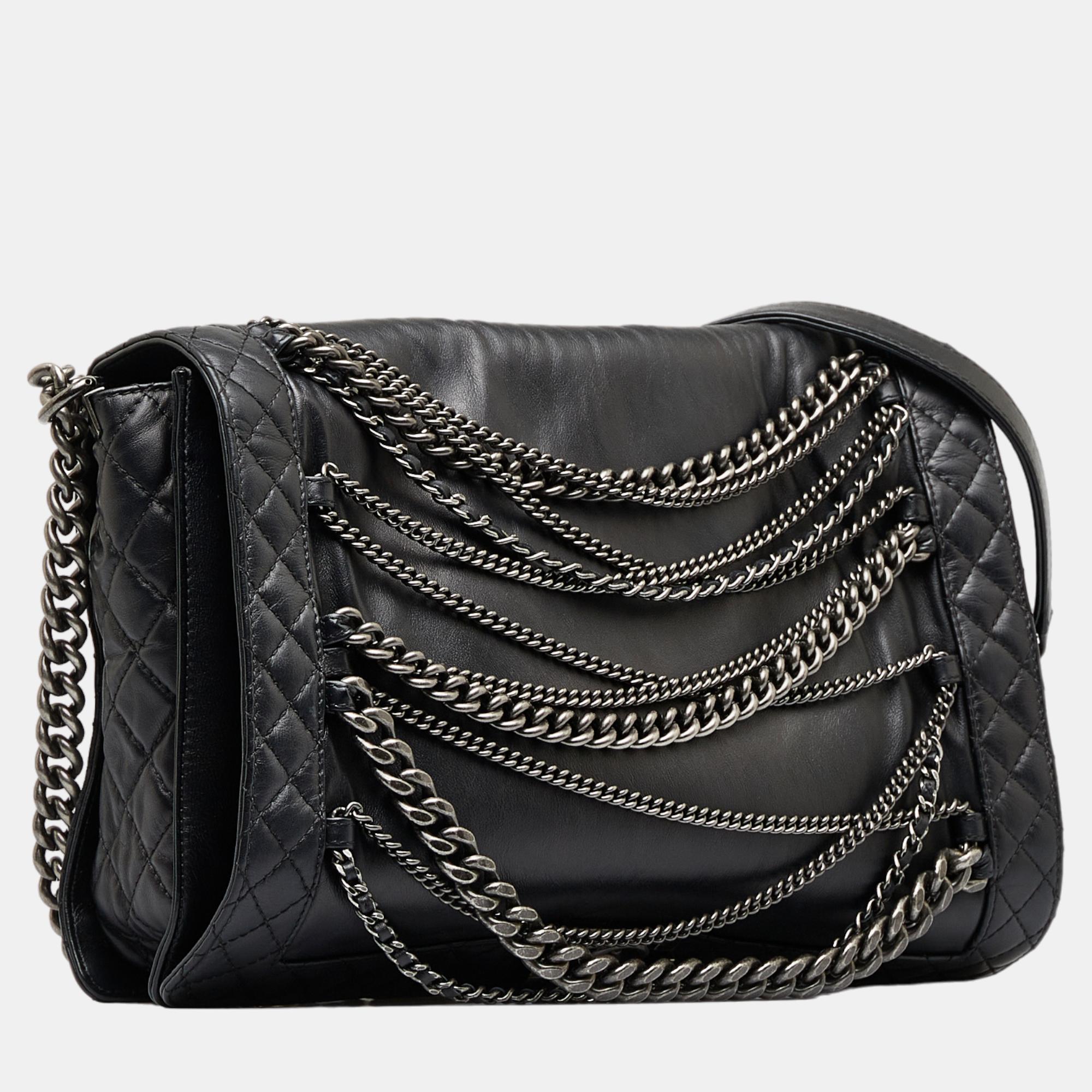 

Chanel Black  Paris-Dallas Enchained Boy Bag