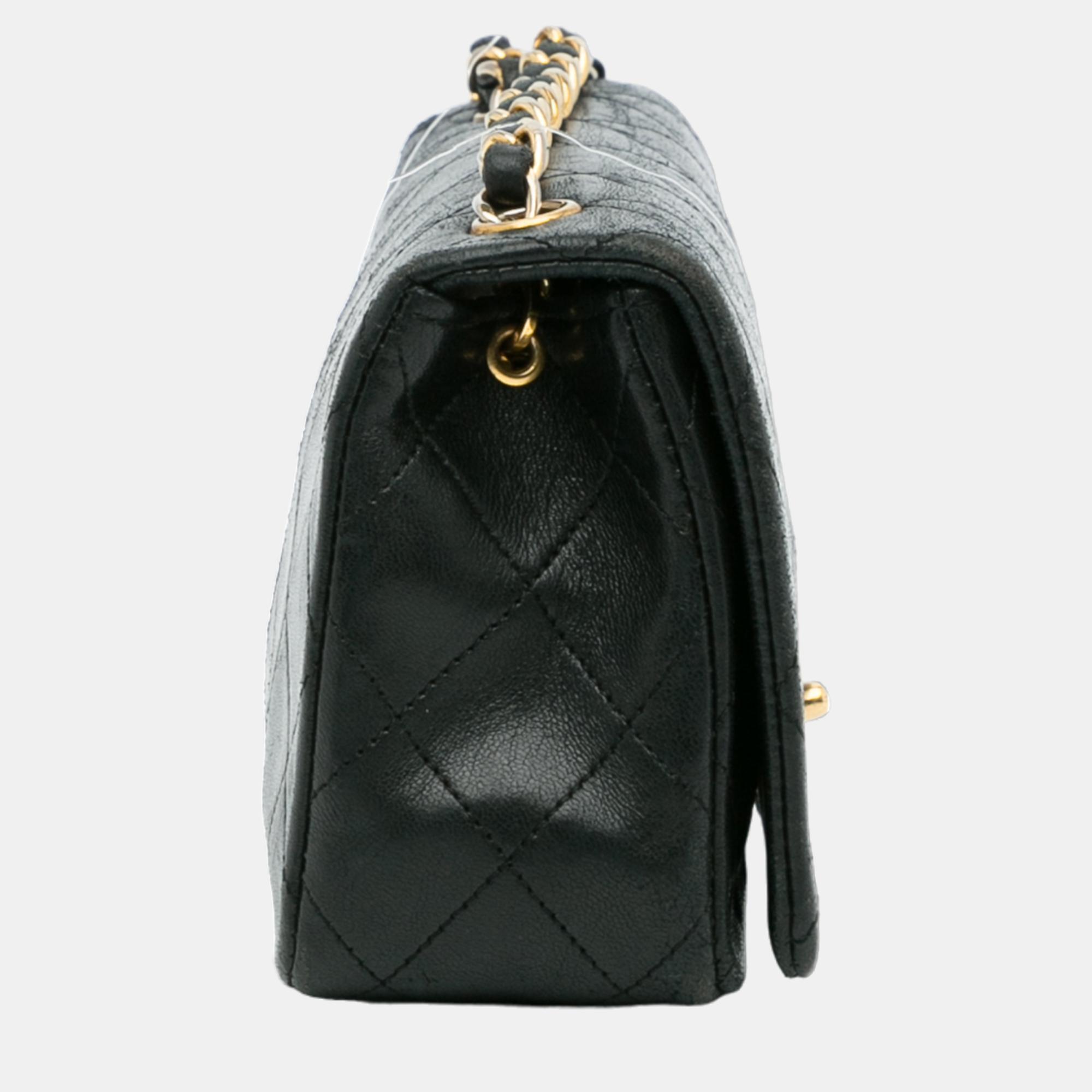 

Chanel Black Small CC Turnlock Full Single Flap