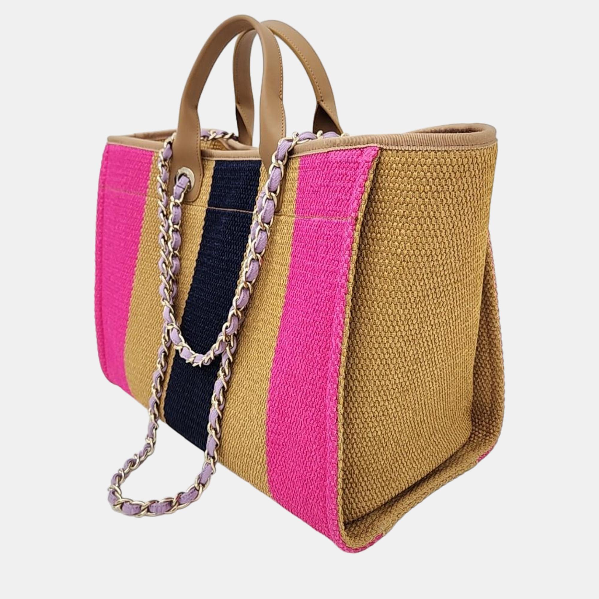 

Chanel Multicolor Canvas Deauville Tote Bag