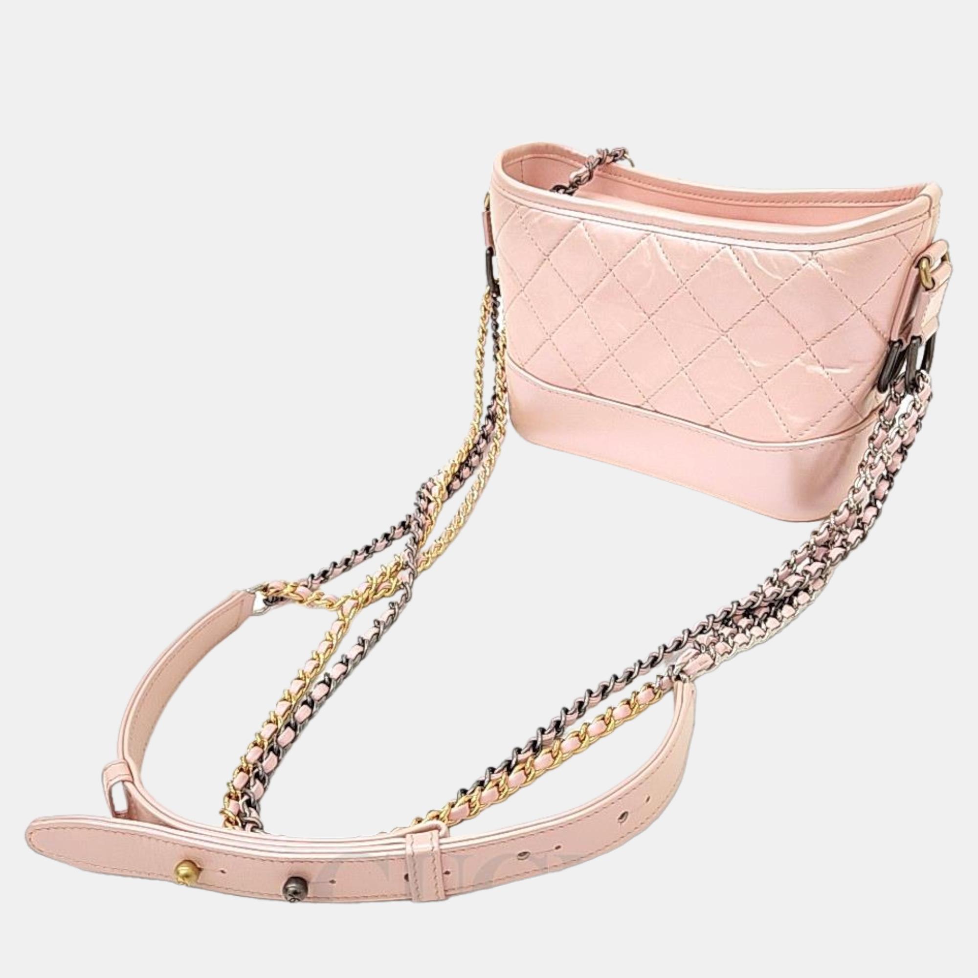 

Chanel Pink Leather Gabrielle  Hobo Bag