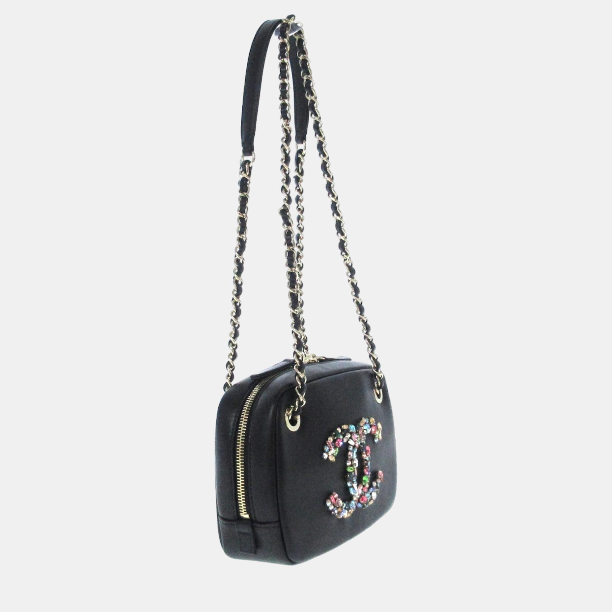 

Chanel Black Leather Camera shoulder bag