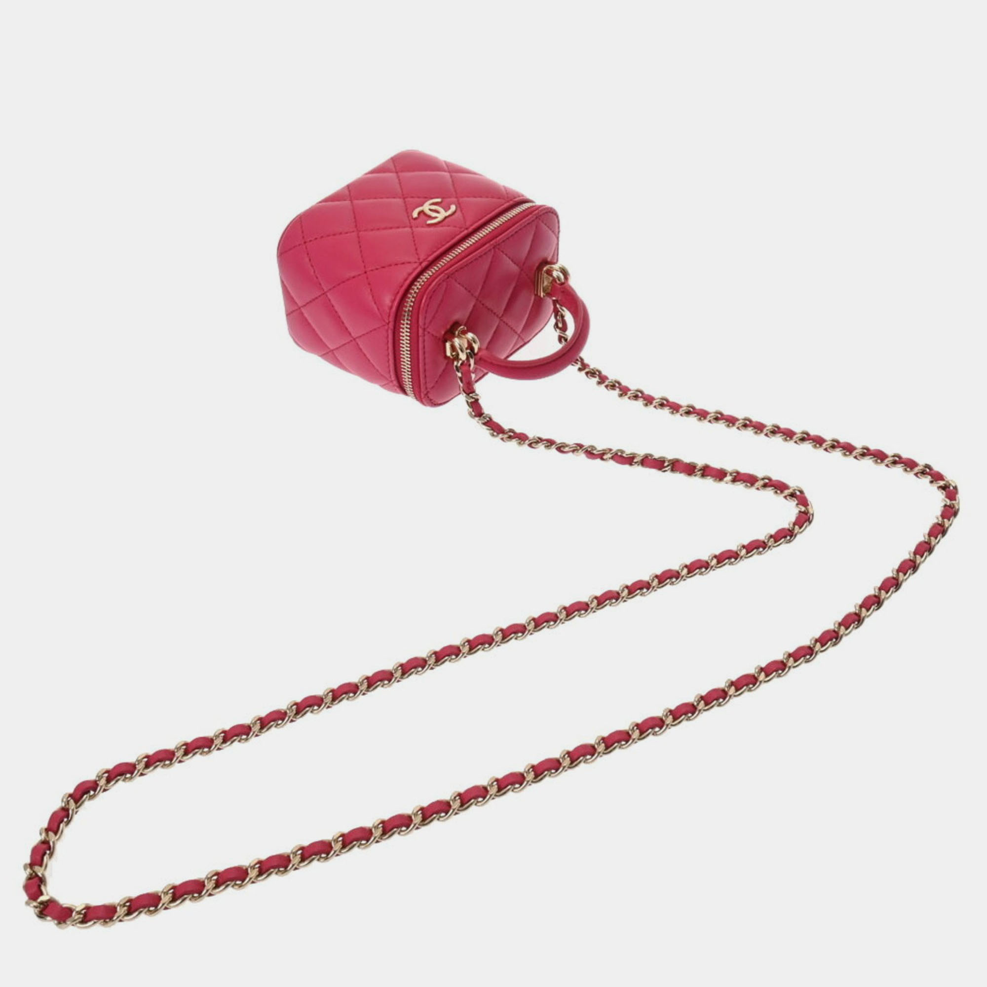 

Chanel Pink Leather Small Vanity Case Shoulder Bag